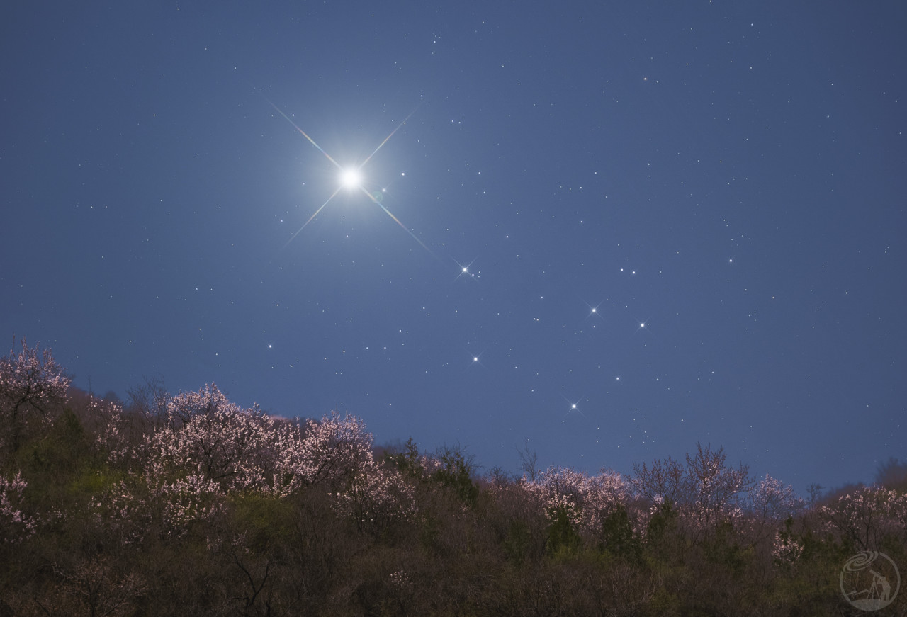 金星、昴星团的落山