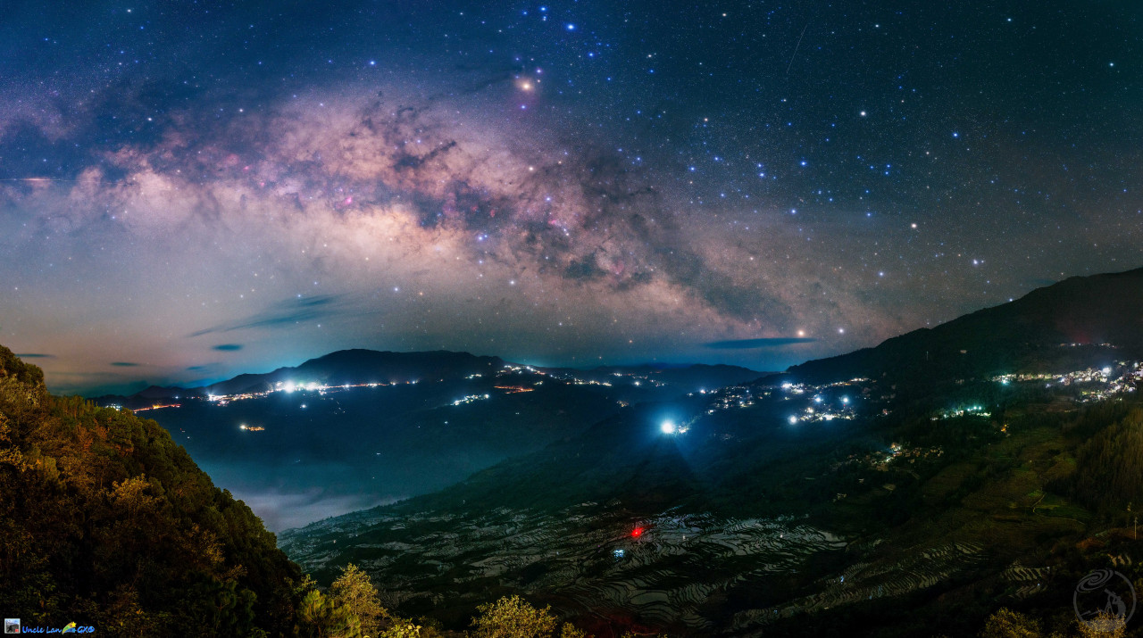 星光下的撒玛坝梯田