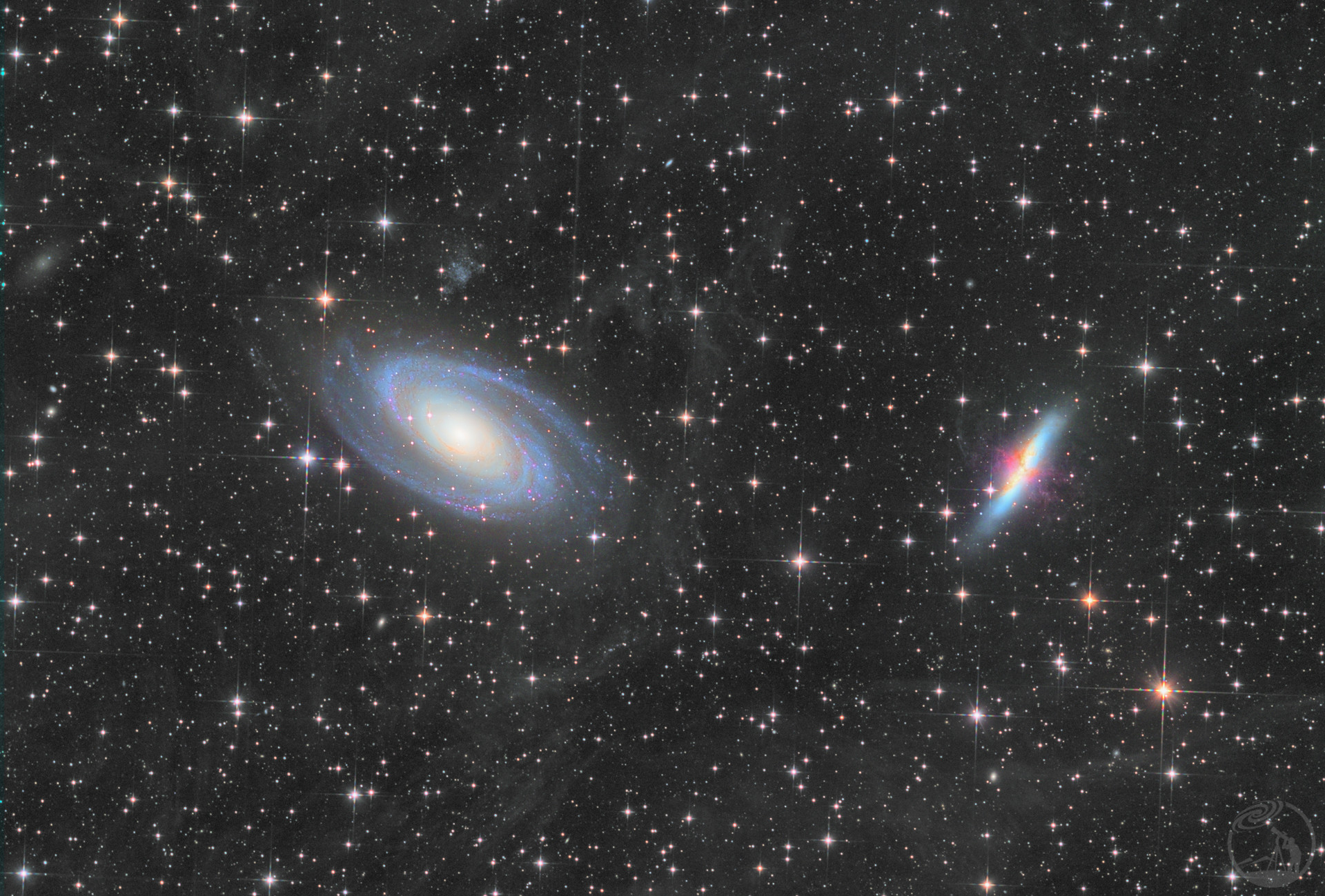 M81波德星系与M82雪茄星系 Bode