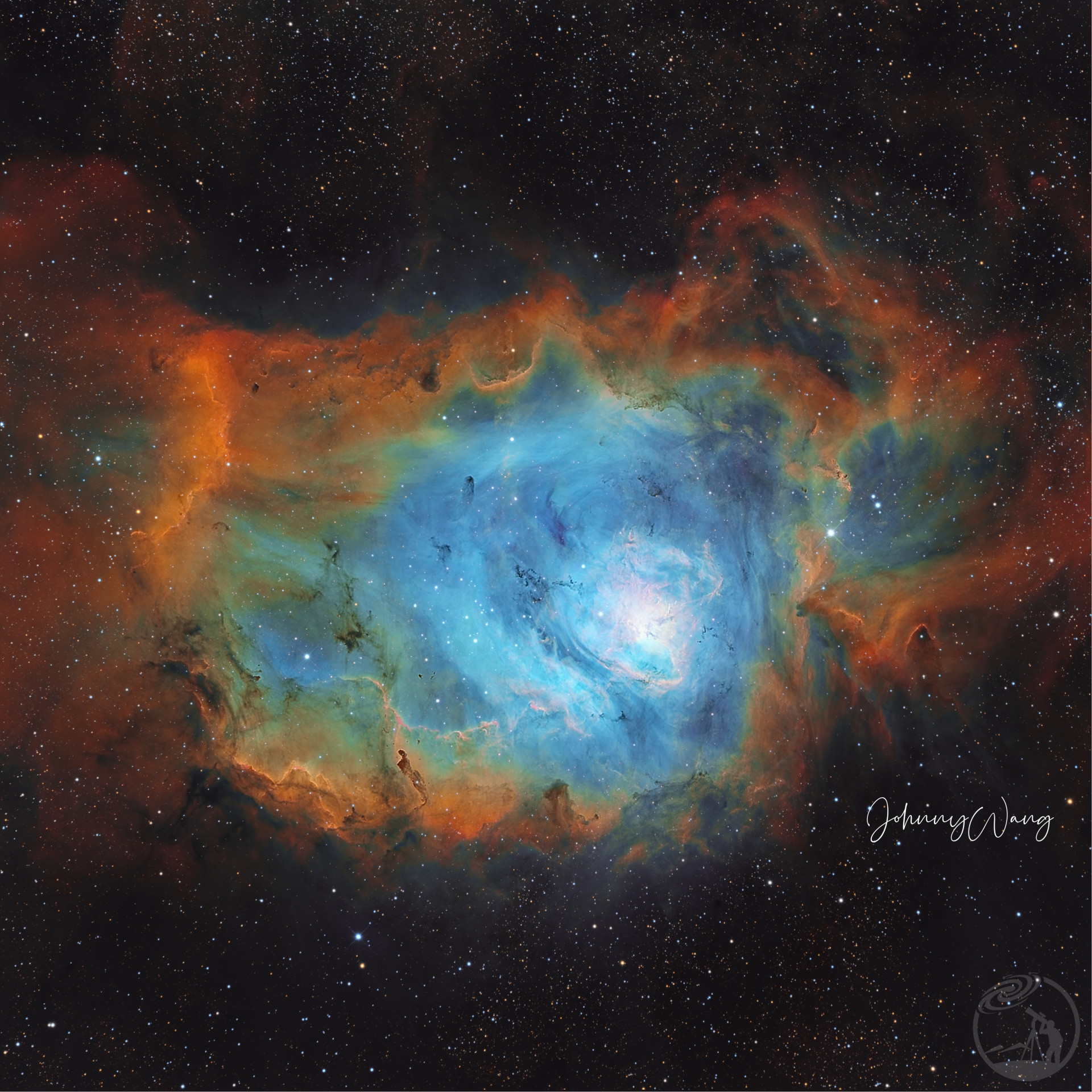 M8礁湖星云窄带替换RGB星点
