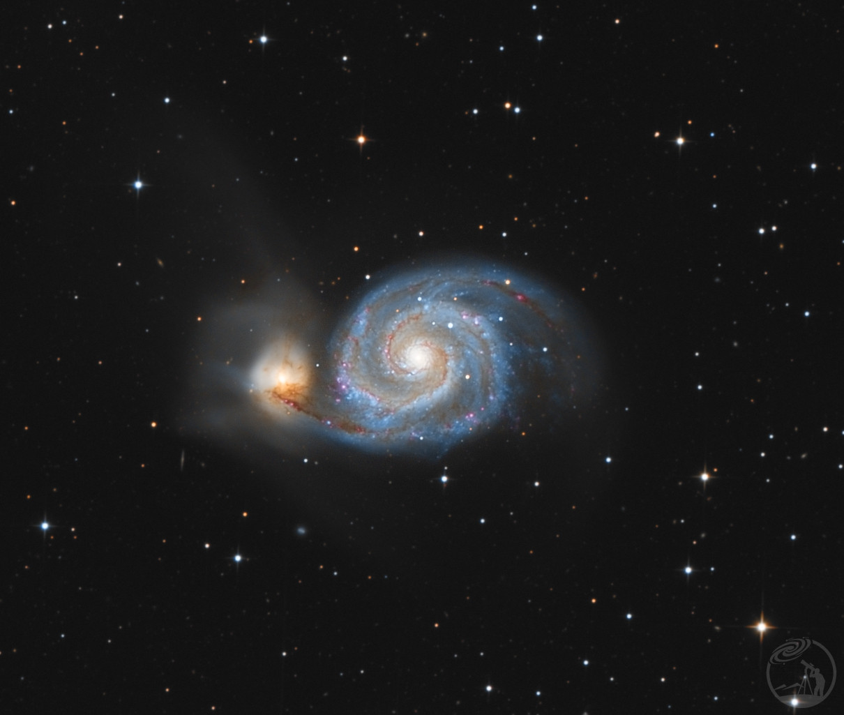 M51蜗状星系 特写 Whrilpool Galaxy