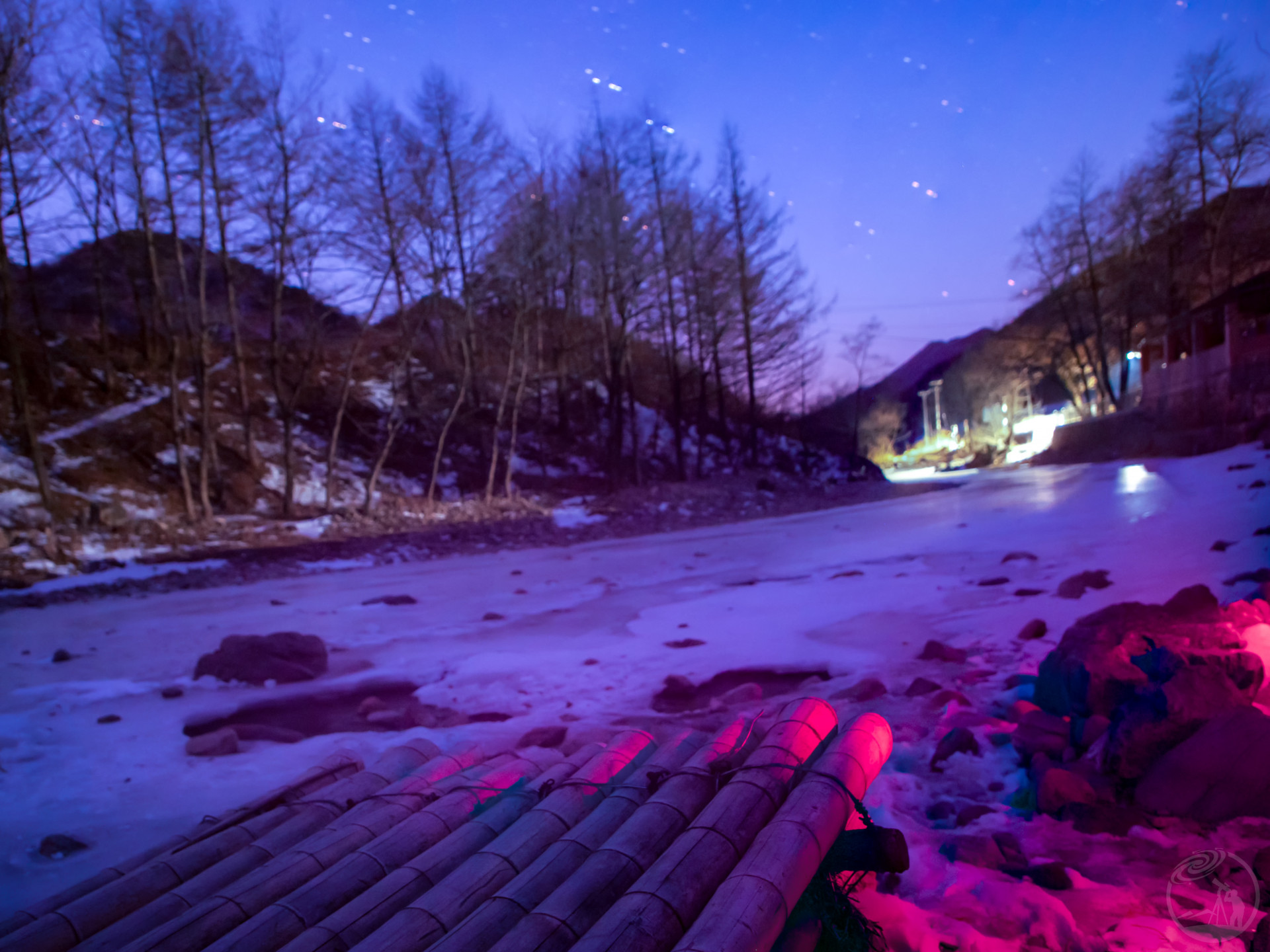 星空与雪花的邂逅