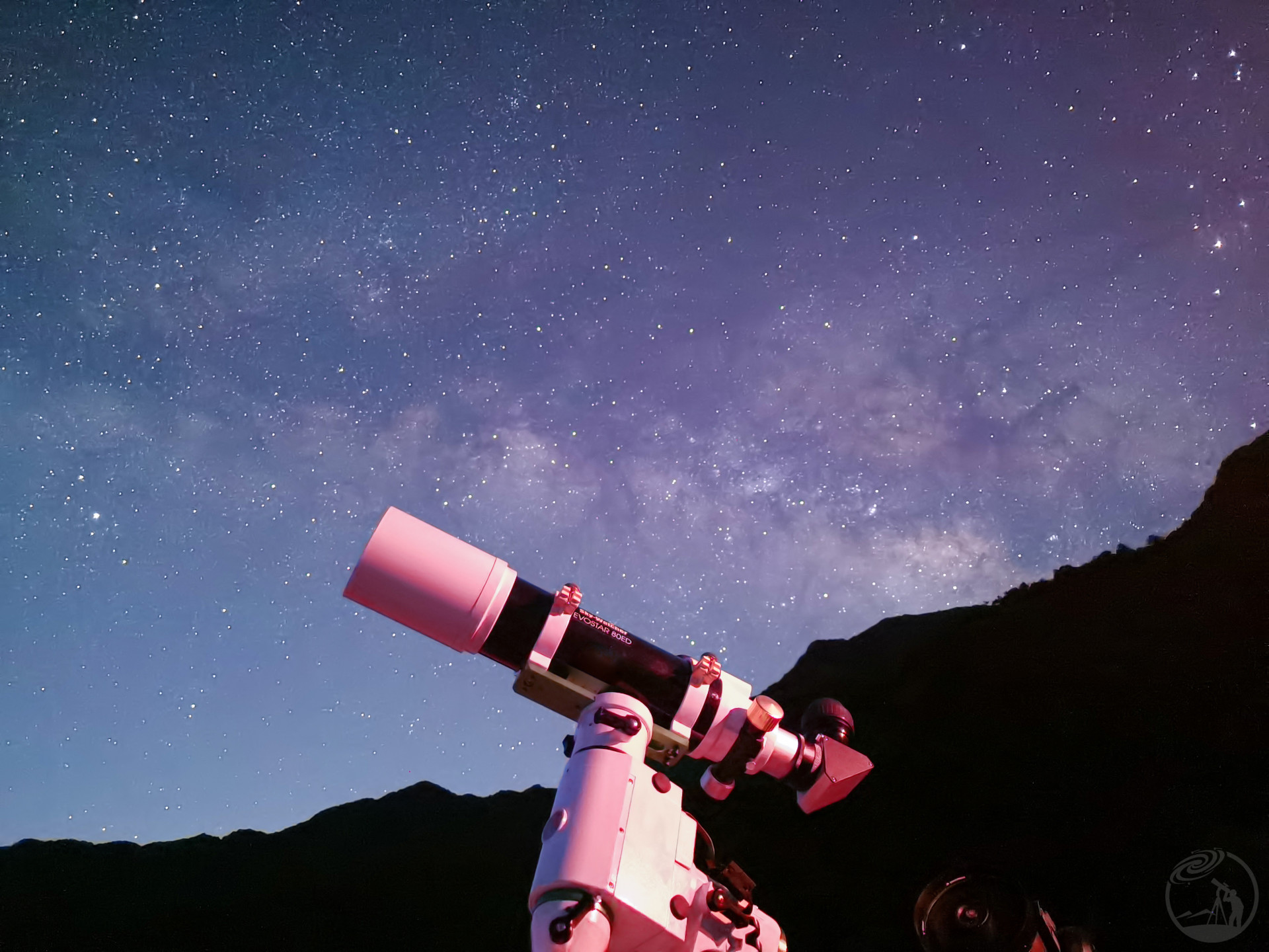 银河下的小镜子