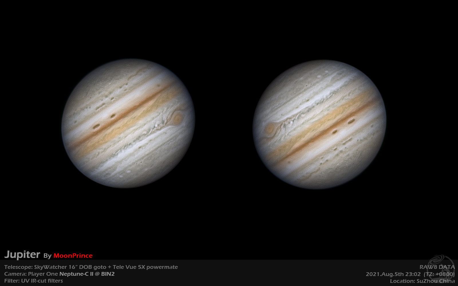 逮到木星大红斑，16寸DOB + Neptune-C II相机