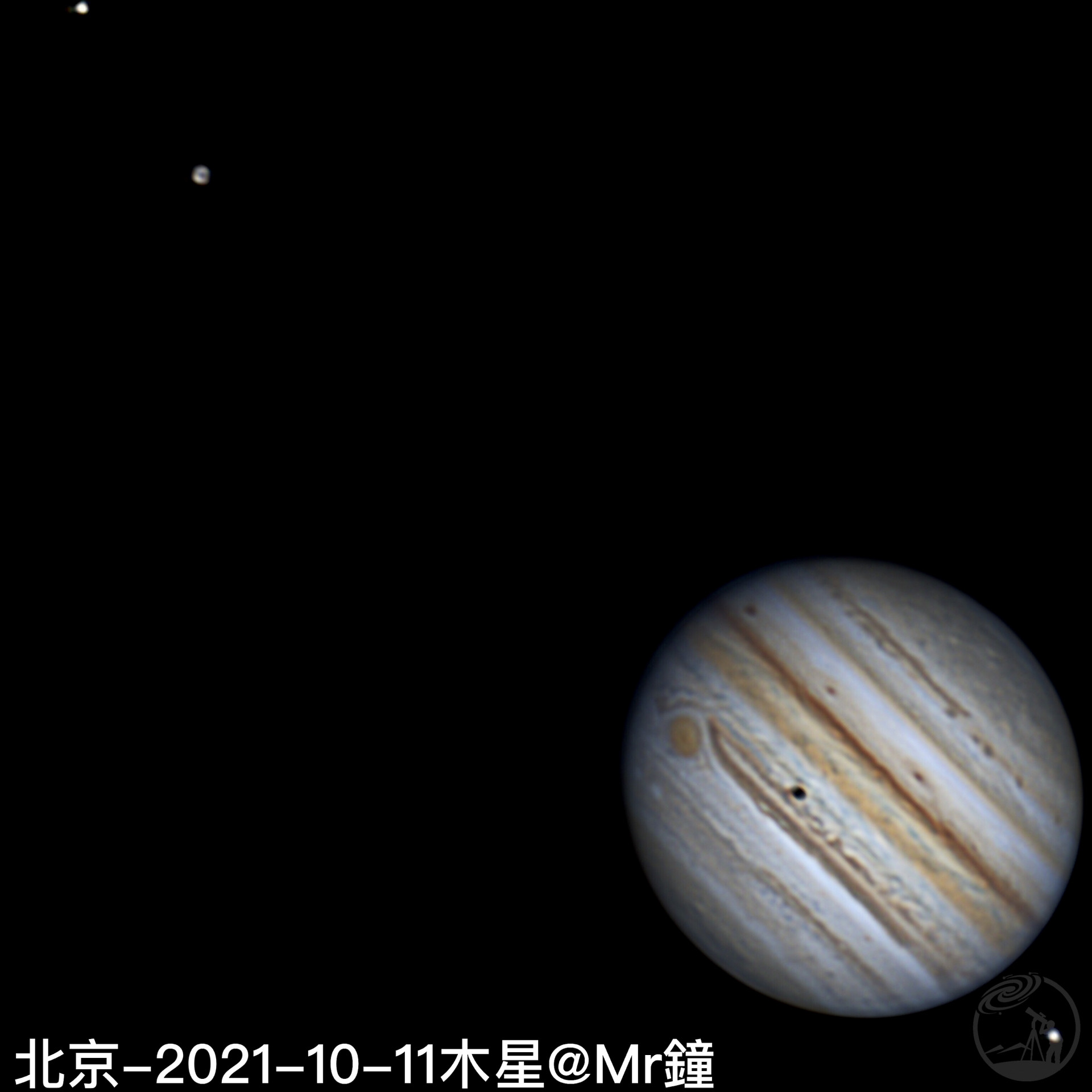 木星和三颗卫星