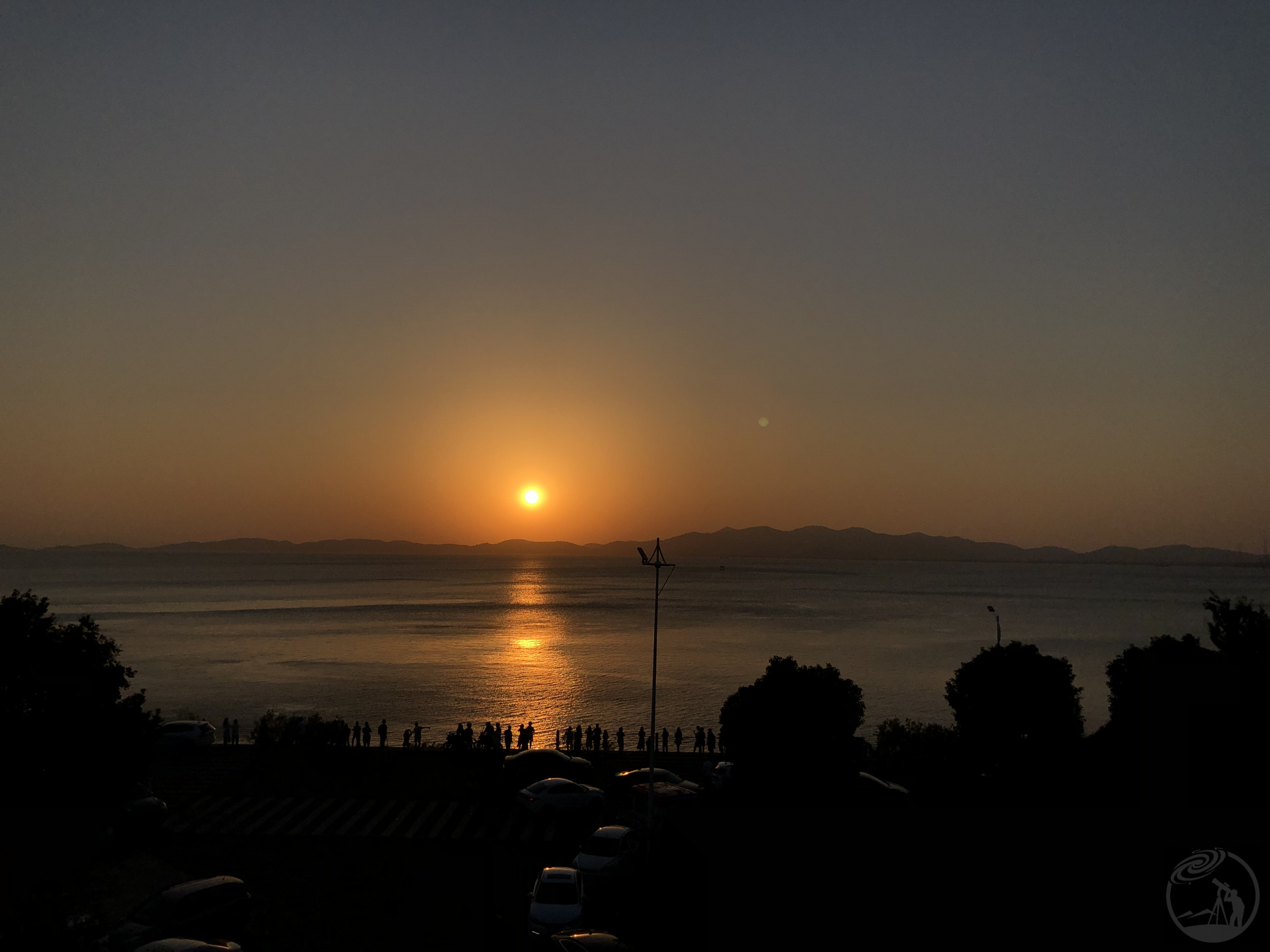 太湖东山日落