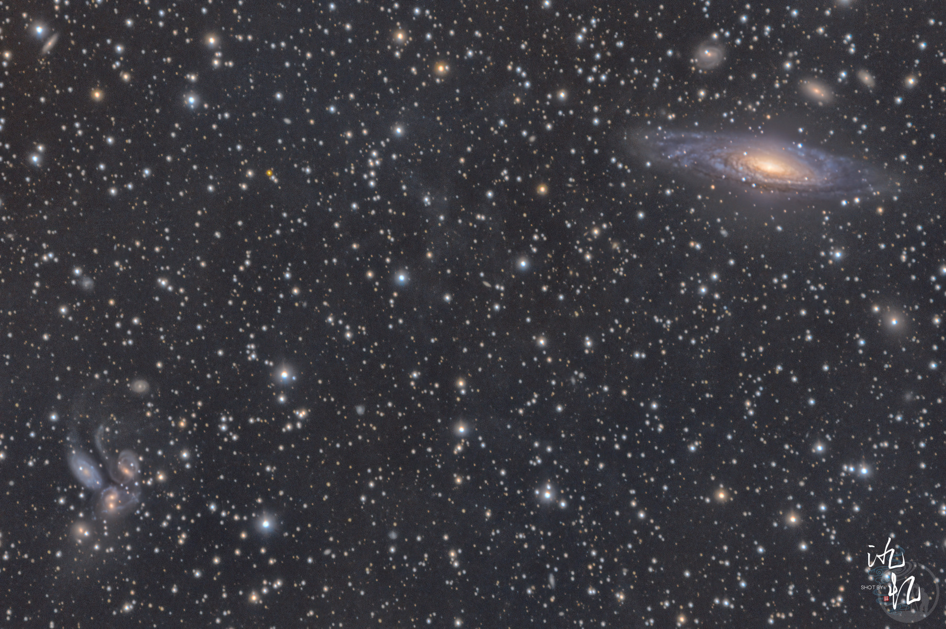 NGC7331与史蒂夫五重星系