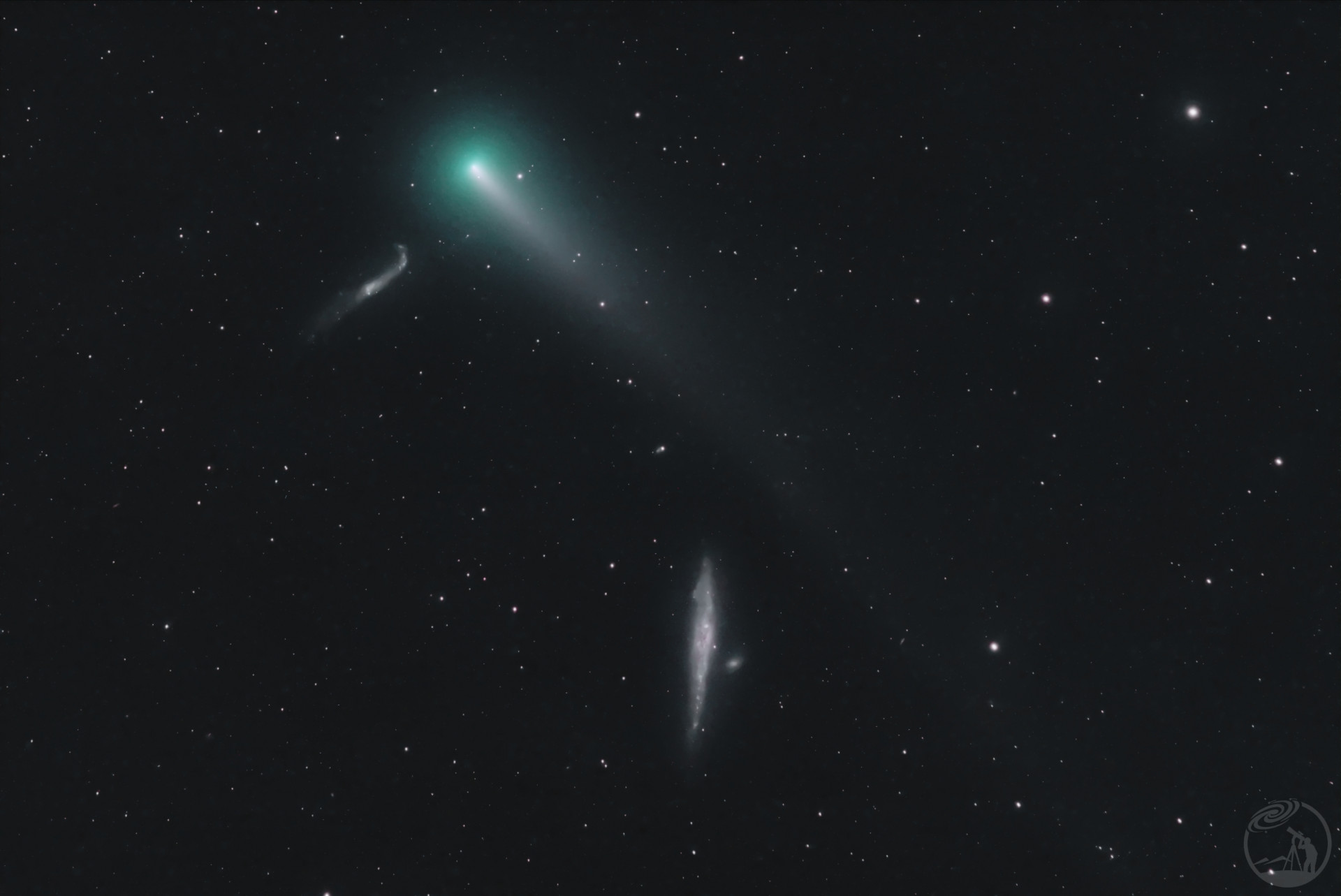 C/2021A1与NGC4656.NGC4631合影