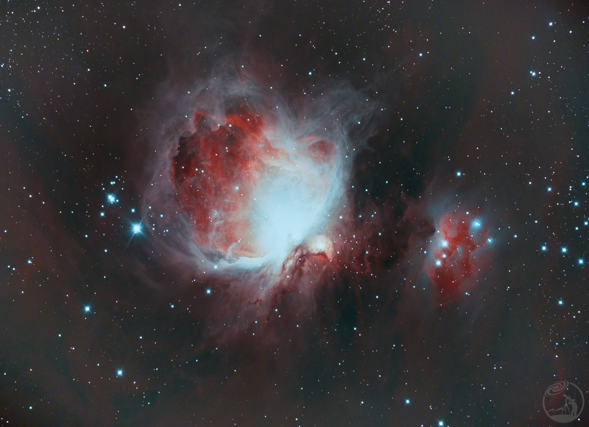 M42星云，M43星云,迪马伦星云，NGC1981-Cr73(煤车星团）