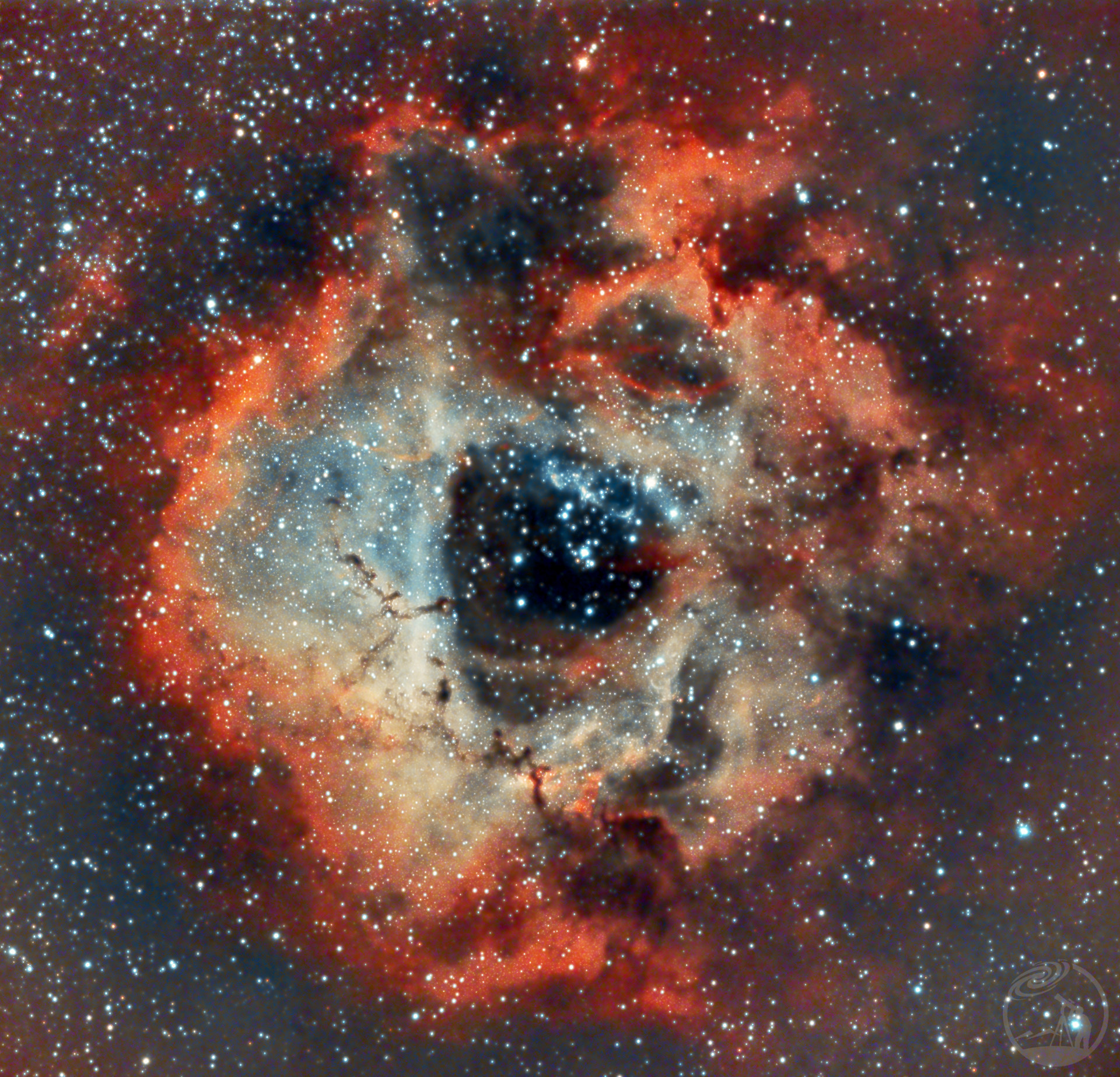 城市深空摄影作品：NGC2237 玫瑰星云