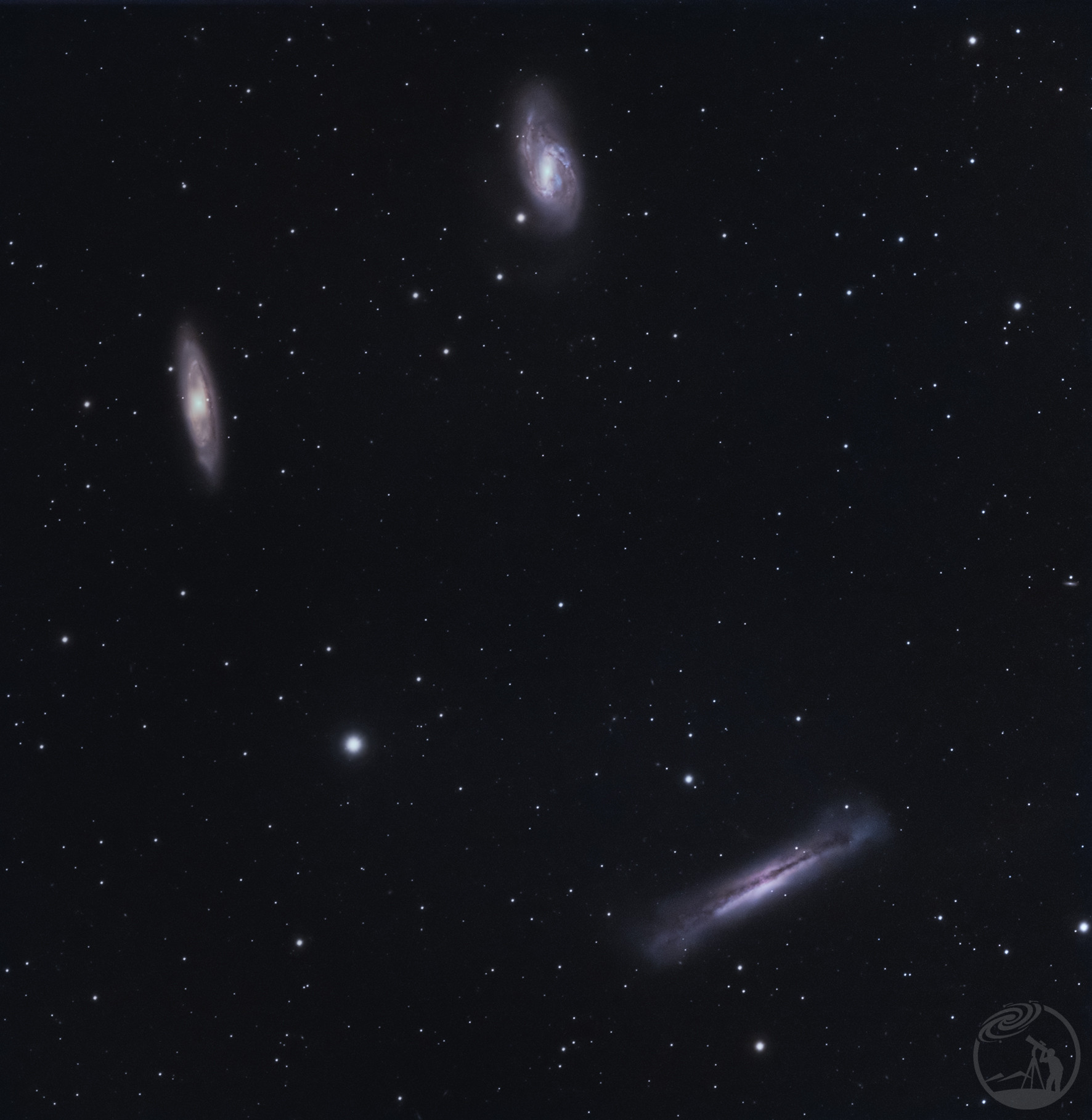 狮子座三重星系（NGC3628, M65, M66）