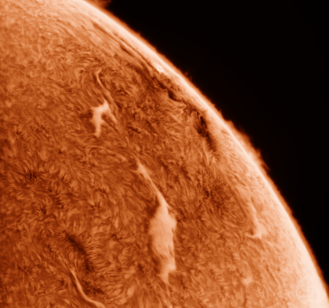 Sunspots AR2978 On The Edge