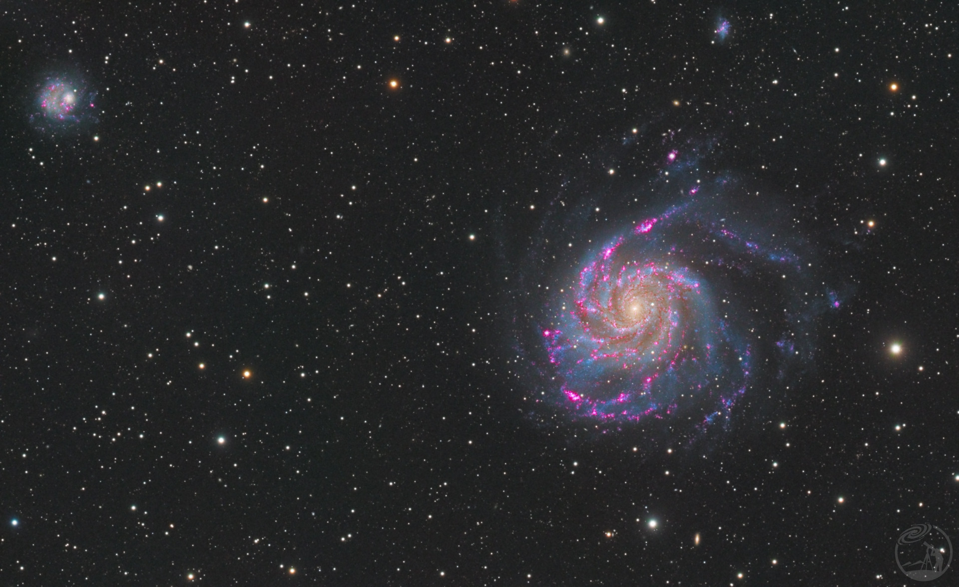m101与ngc5474遥相呼应