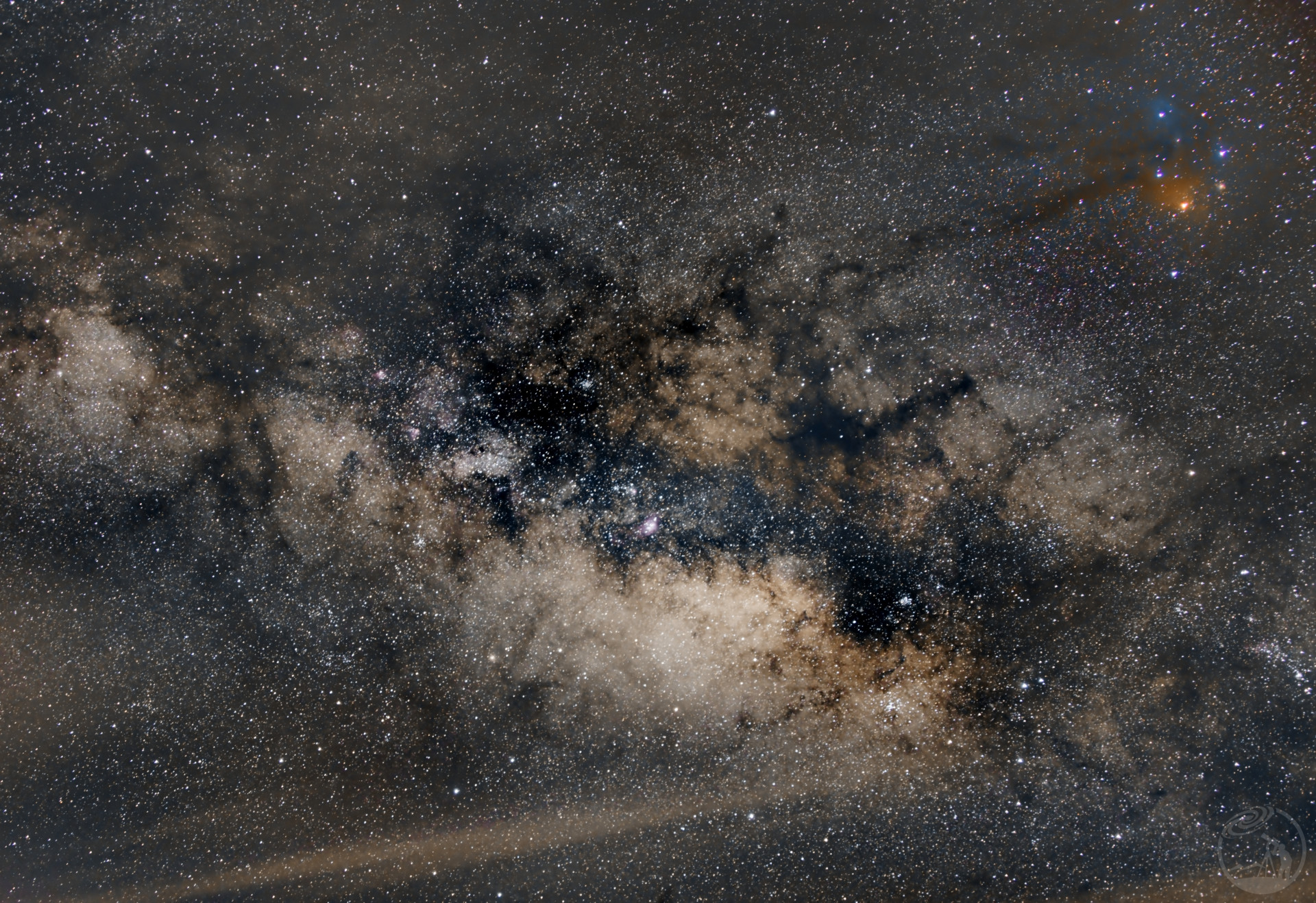 银河中心和调色盘