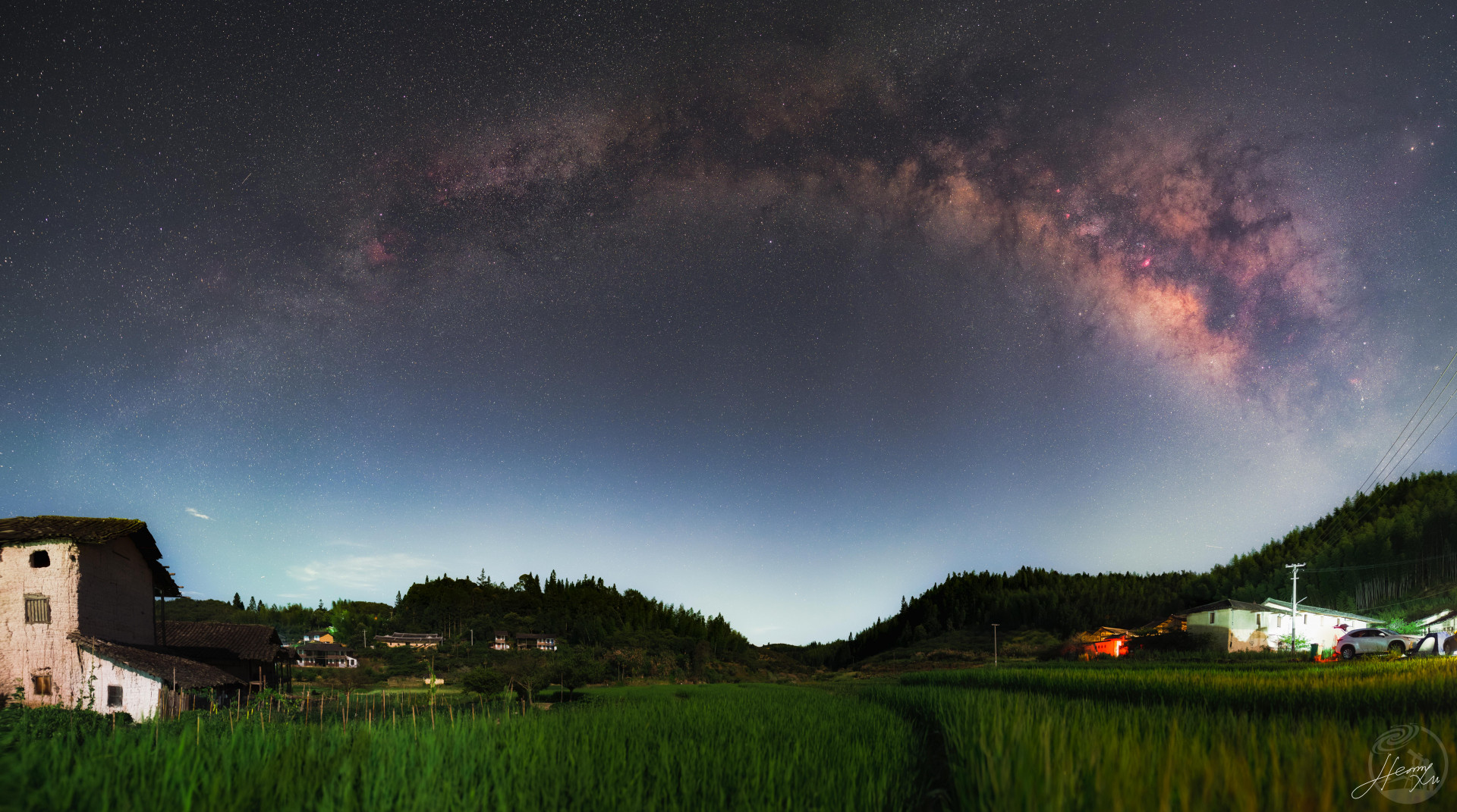 稻田上的星河