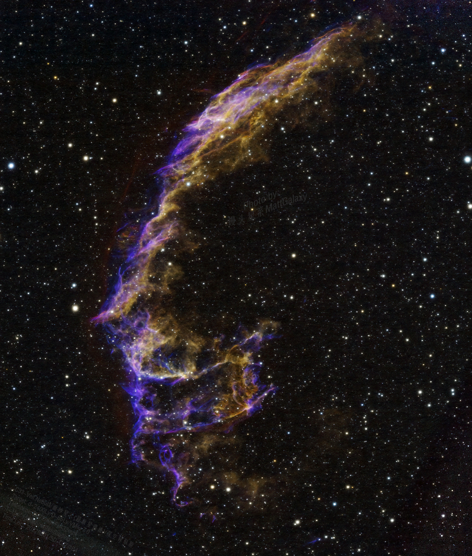 【15秒深空】C33-东面纱星云（超新星遗迹/深空异形脸）