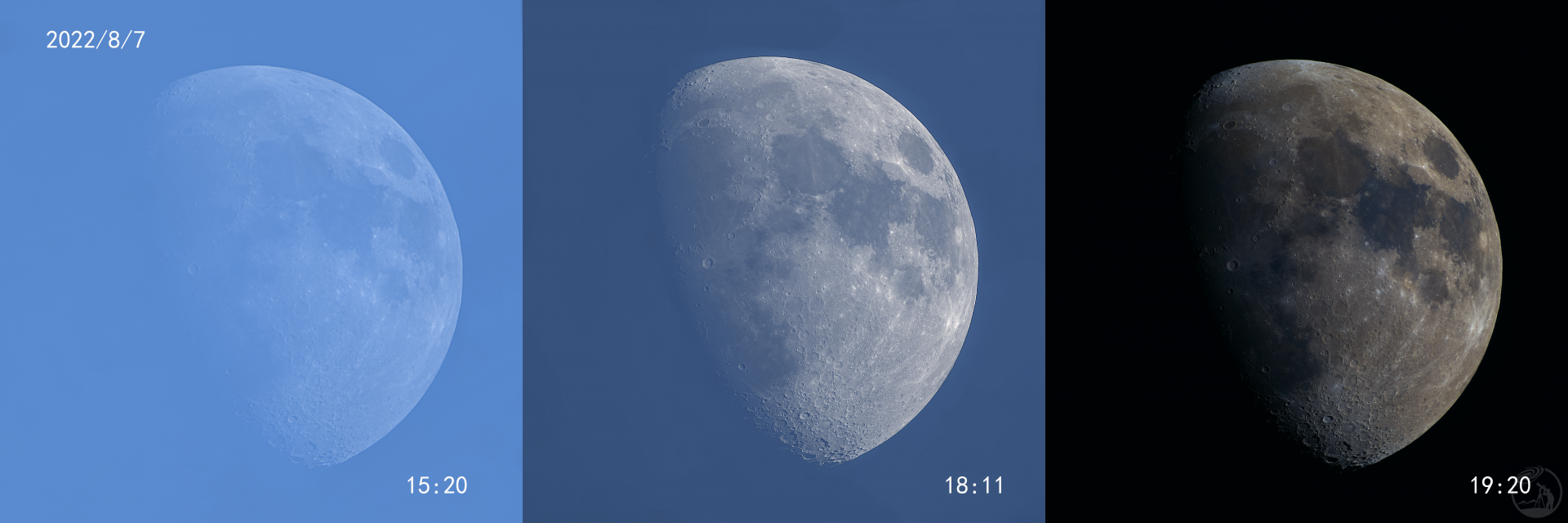 8/7 三个时段的月球