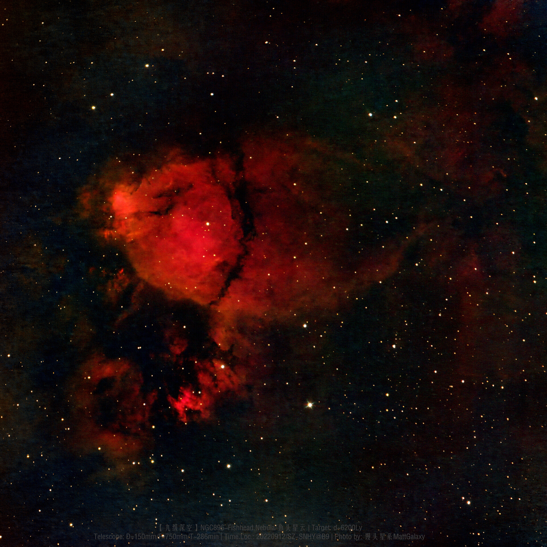 【九级深空】NGC896-Fishhead.Nebula/鱼头星云