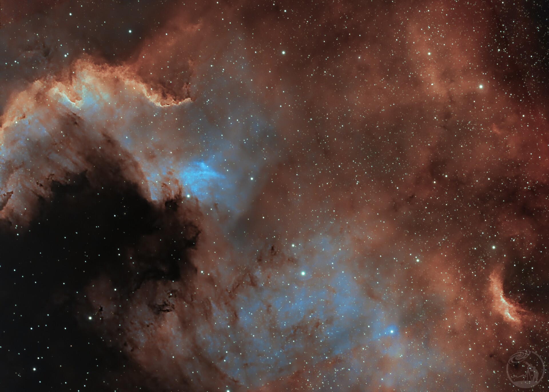 NGC700双窄带伪哈勃色