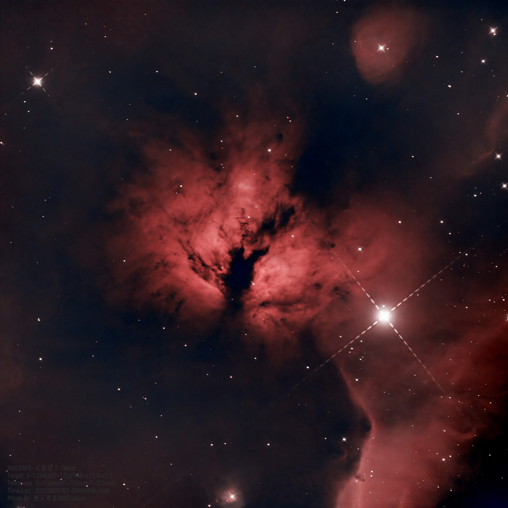 【九级深空行动】NGC2024-参宿一与火焰.Alnitak&Flame