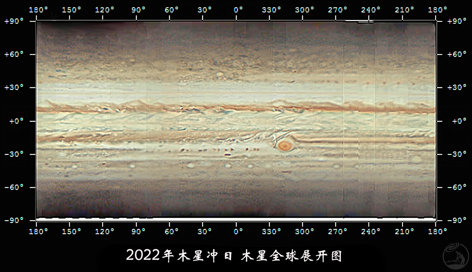 2022木星冲日全球展开图