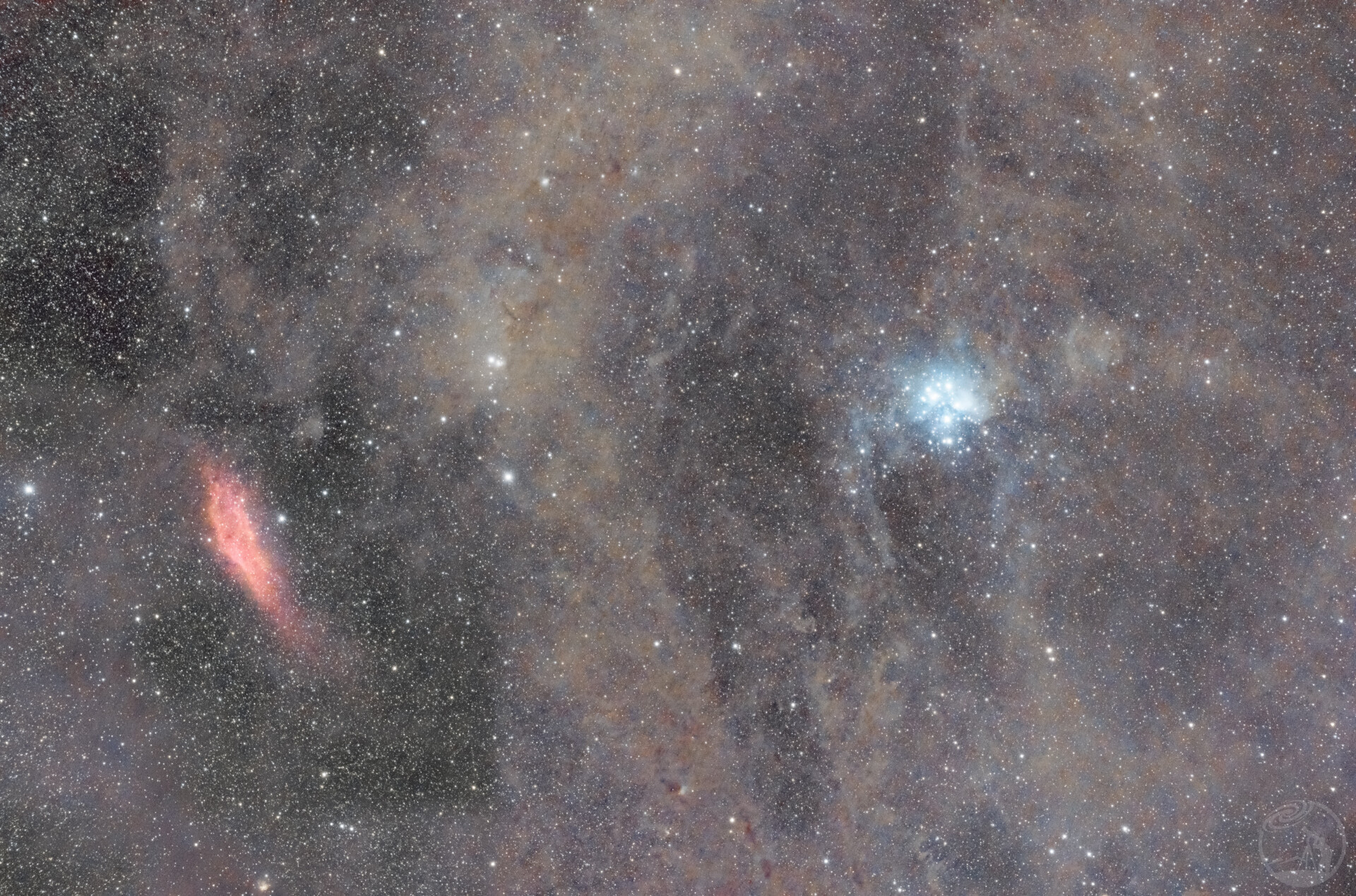 昴星团加州星云广域（NGC1499➕M45）