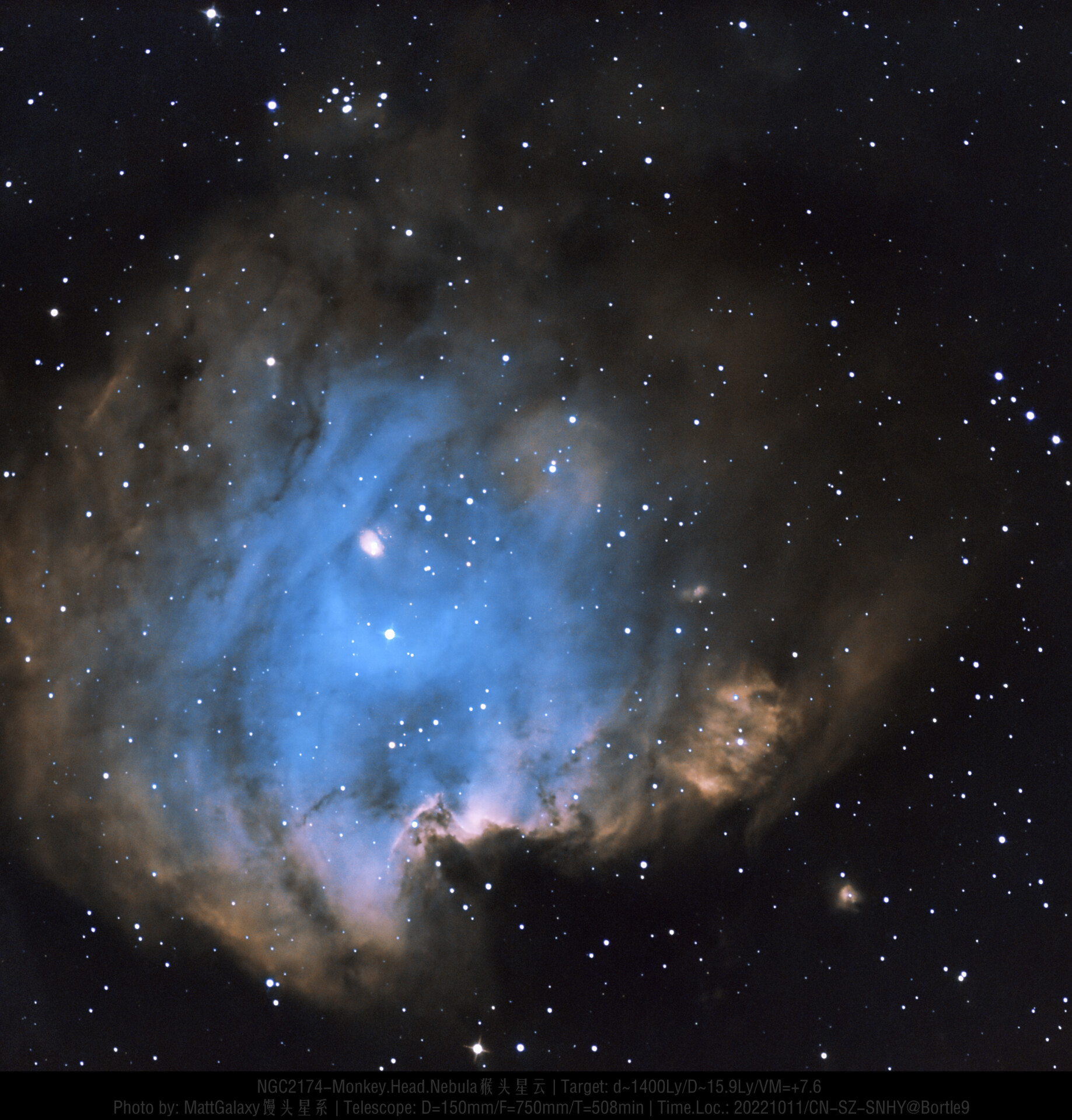 【9级深空行动】NGC2174-Monkey.Head.Nebula猴头星云