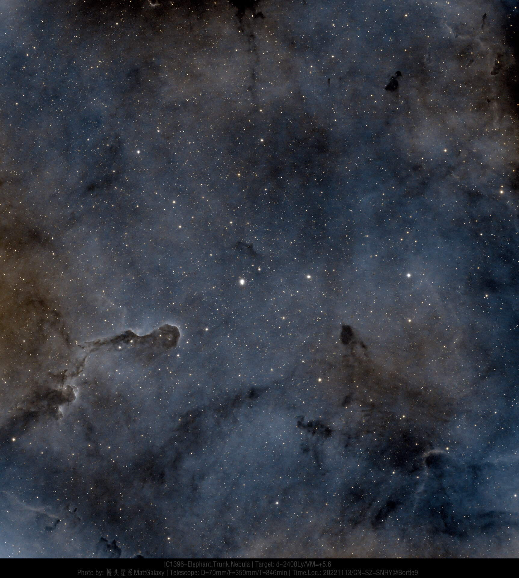 【9级深空行动】IC1396-Elephant.Trunk.Nebula 象鼻星云
