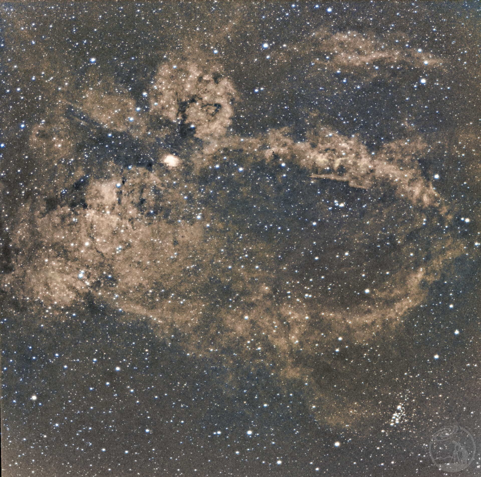 NGC7510疏散星团+SH2-157龙虾钳星云