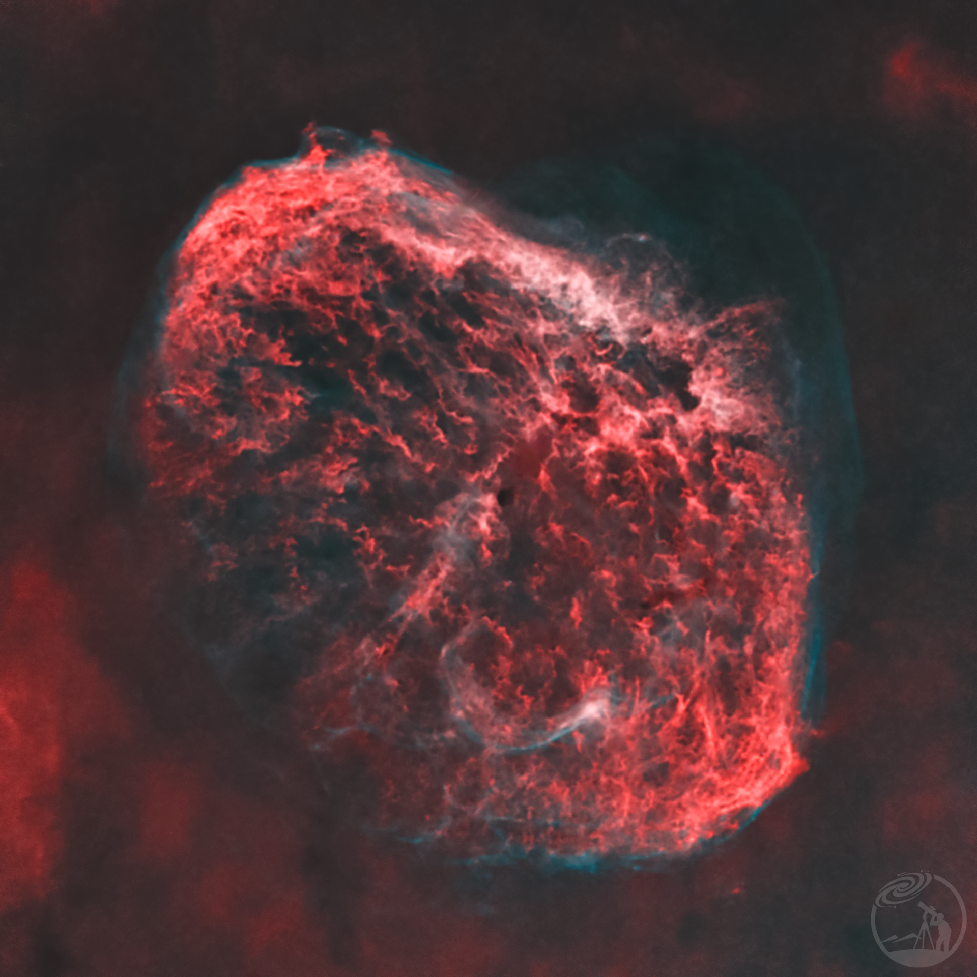 NGC6888眉月星云特写（去星版）