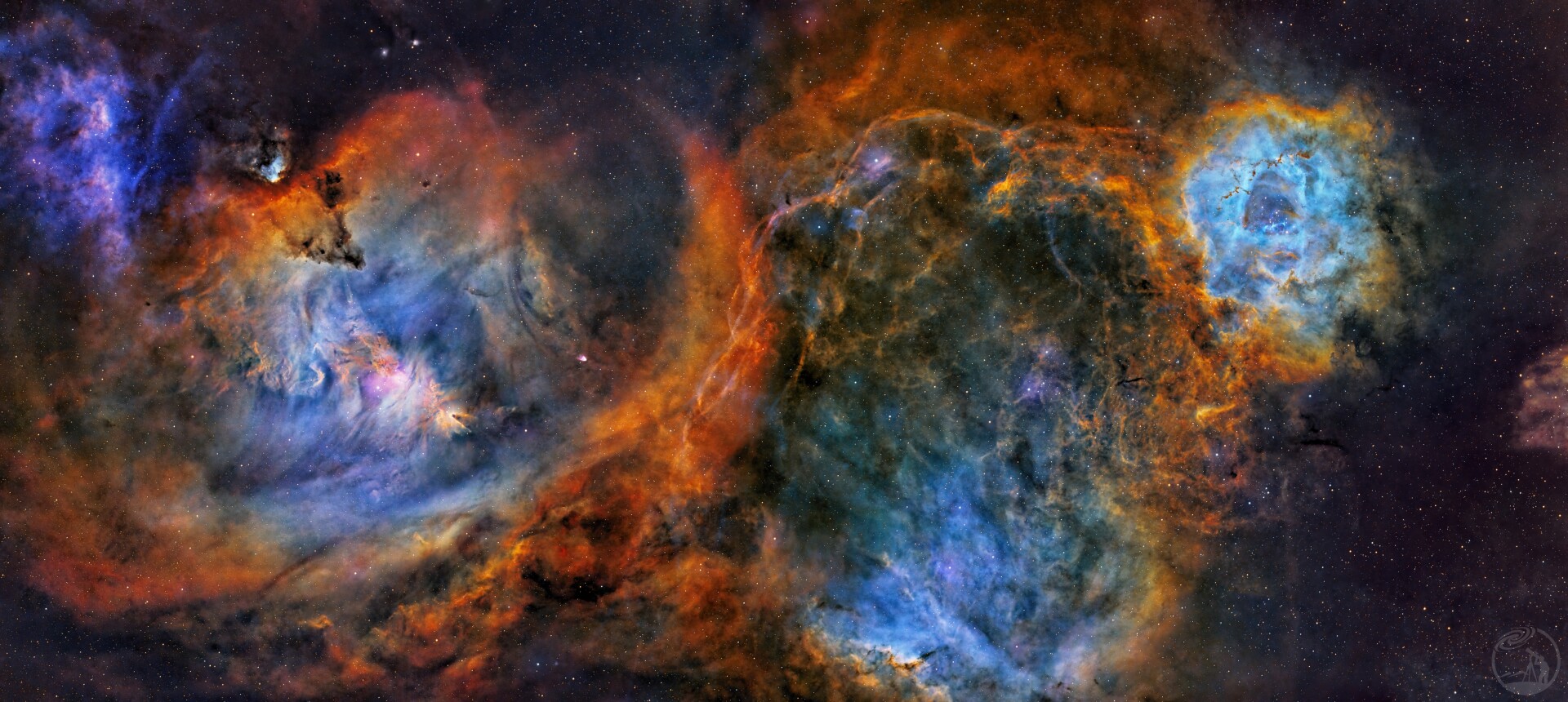 圣诞树+玫瑰星云广域