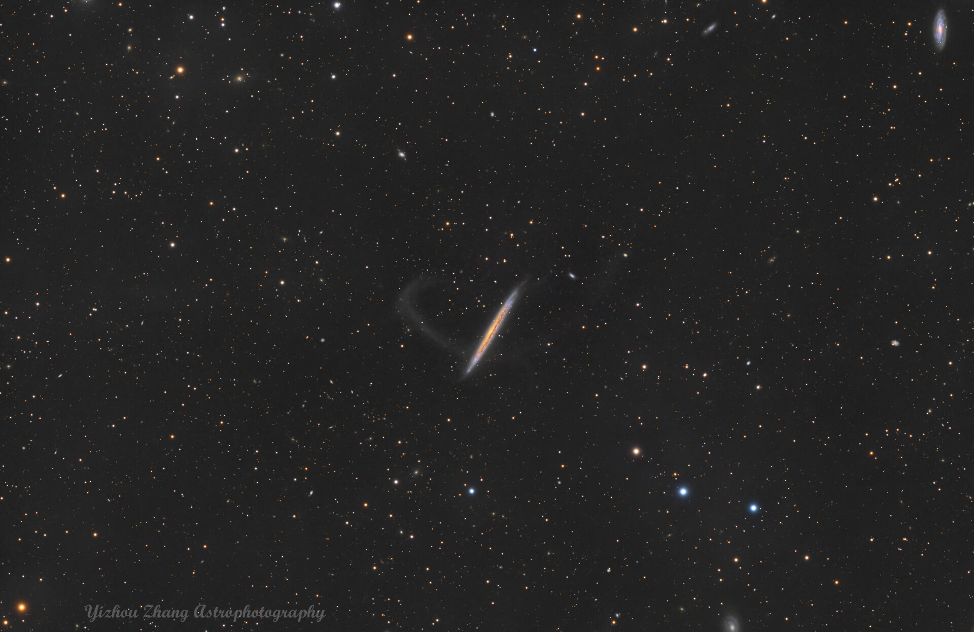 NGC 5907 以及一丝潮汐尾