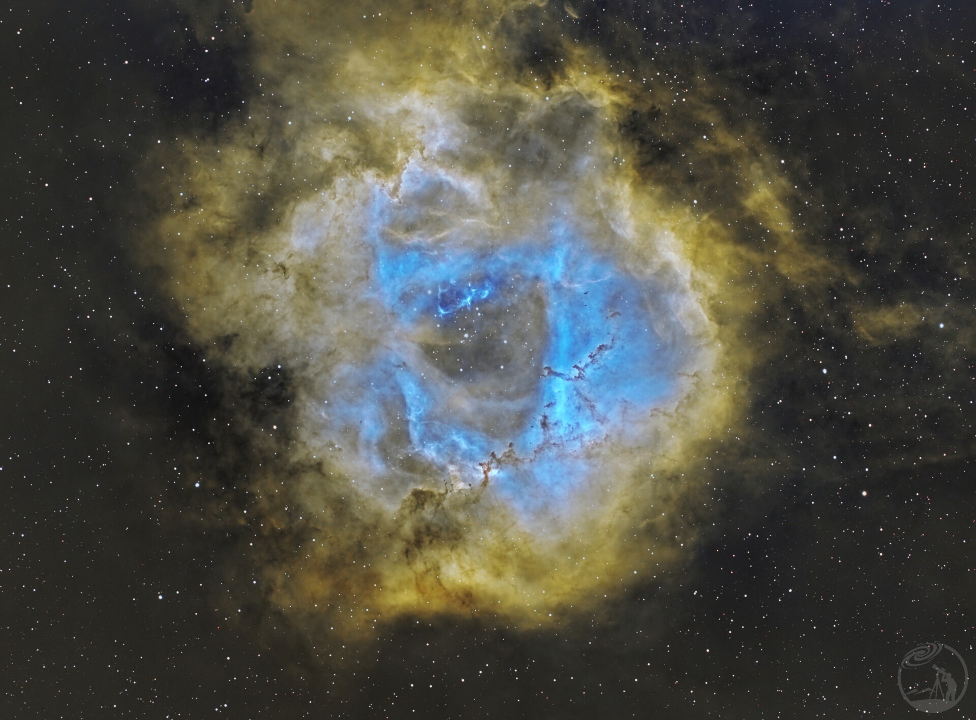 六级光污染环境下的城市深空：NGC2237玫瑰星云