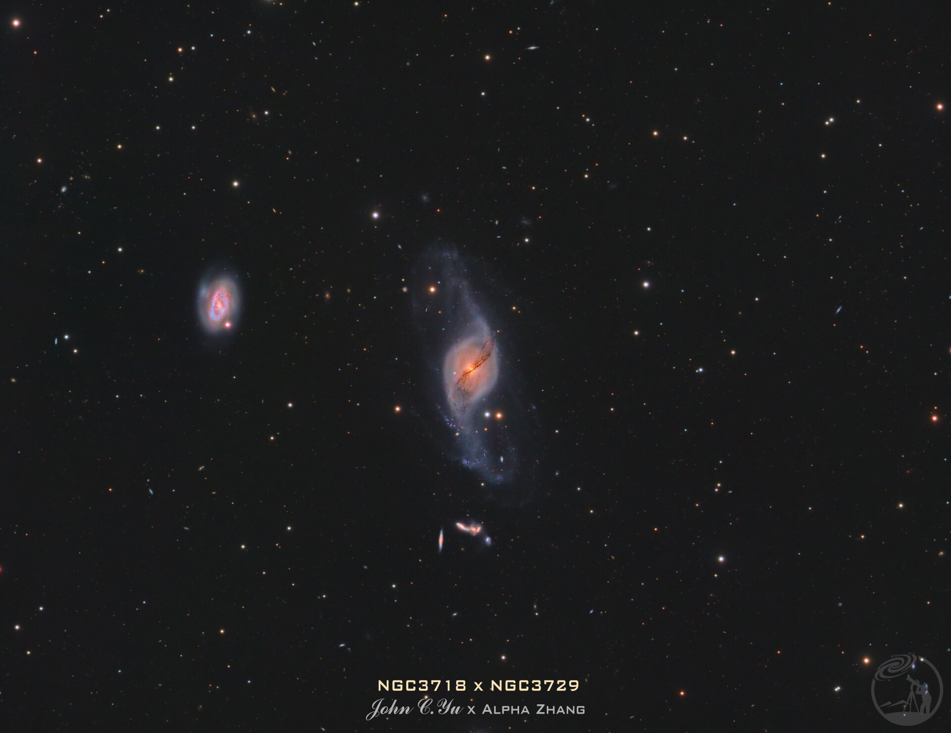 NGC3718扭曲星系与3729
