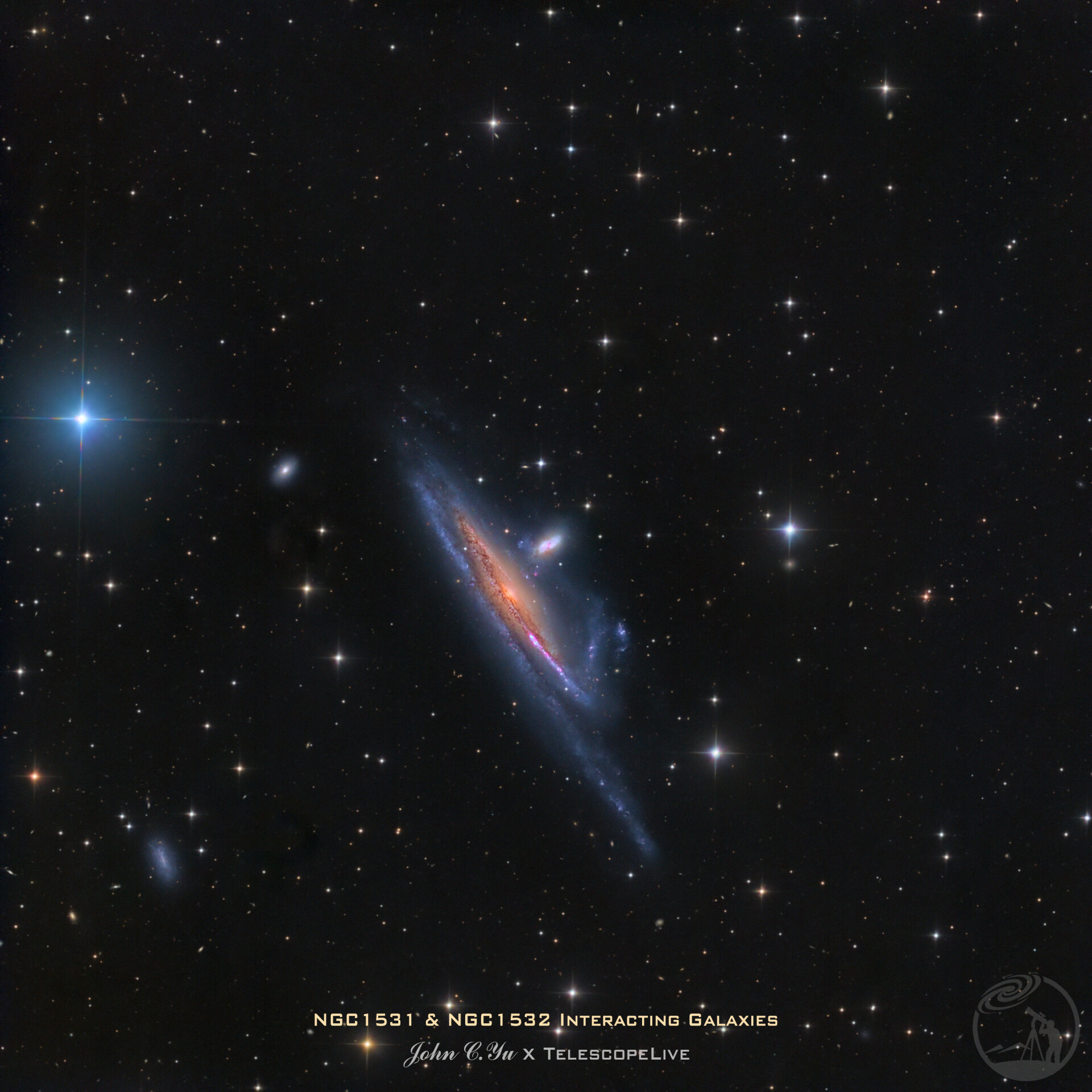 NGC1531＆1532 相互作用星系