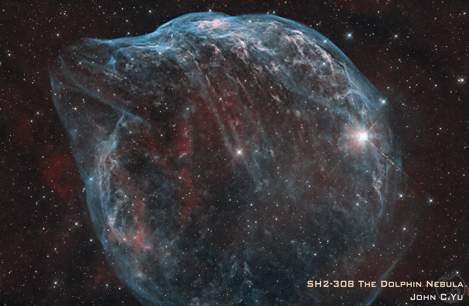 城市深空之SH2-308 海豚星云 HOO