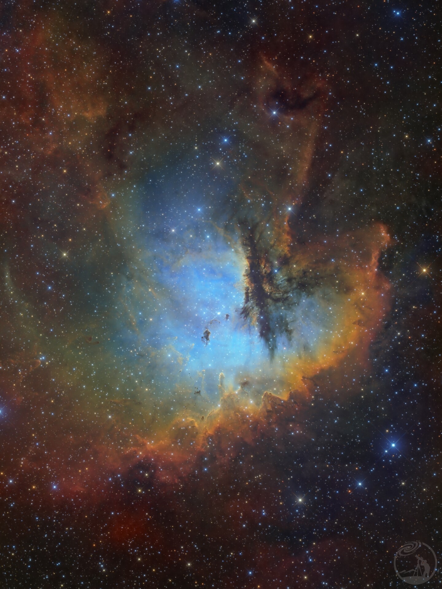 NGC281吃豆人星云 SHO(rgb star)