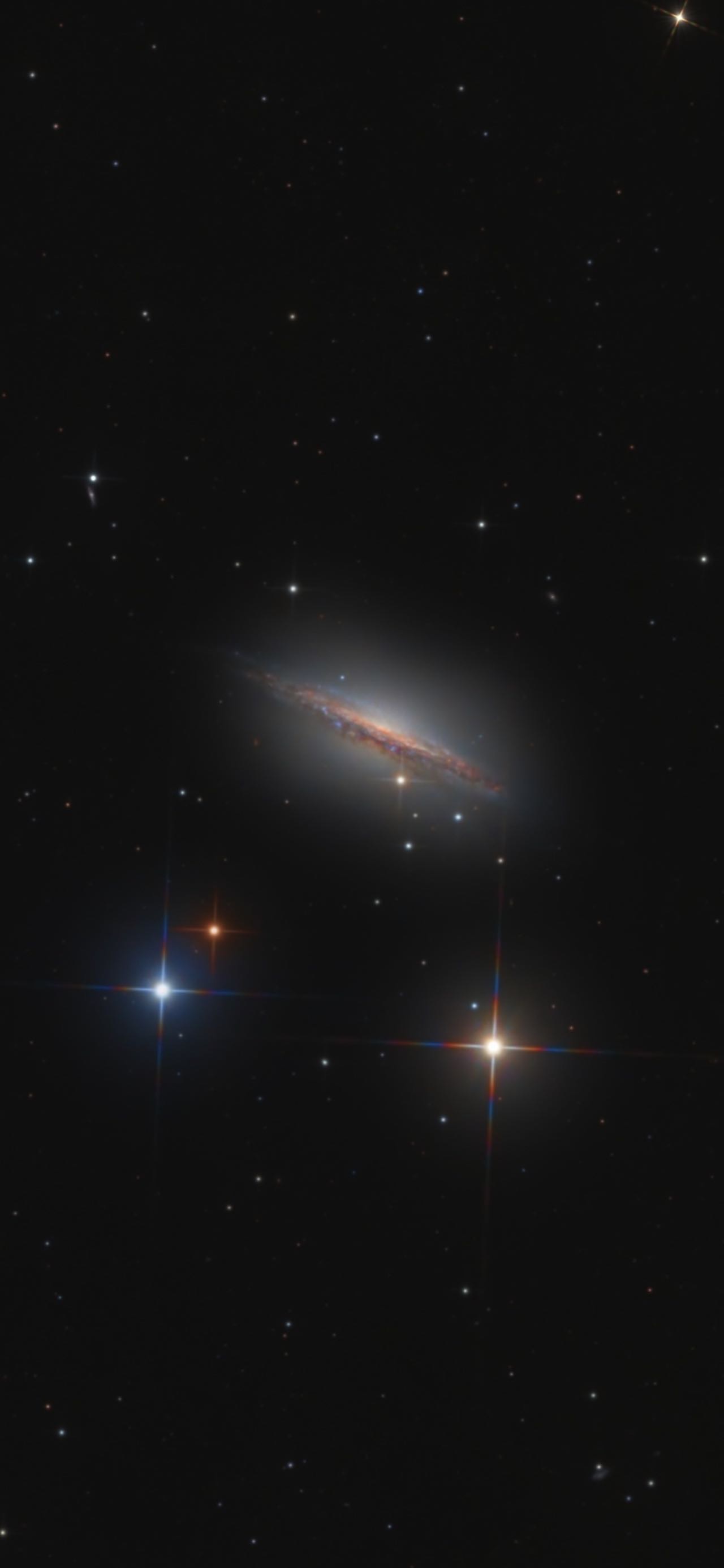 【黑区顶级素材】 NGC1055 炫丽三星系  买一送一 赠送一套顶级练手素材 史蒂芬五重奏
