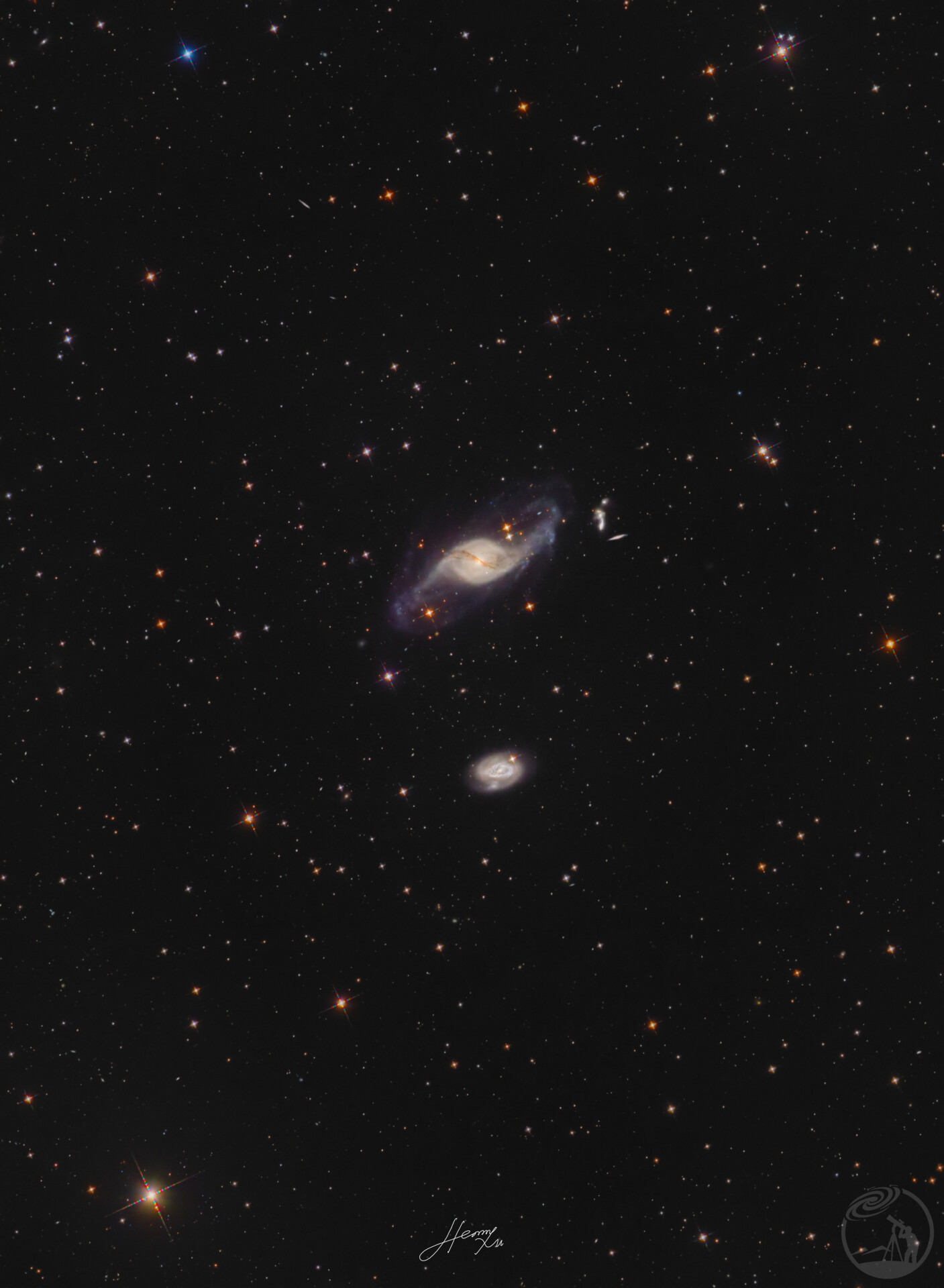 NGC3718扭曲星系和邻居们