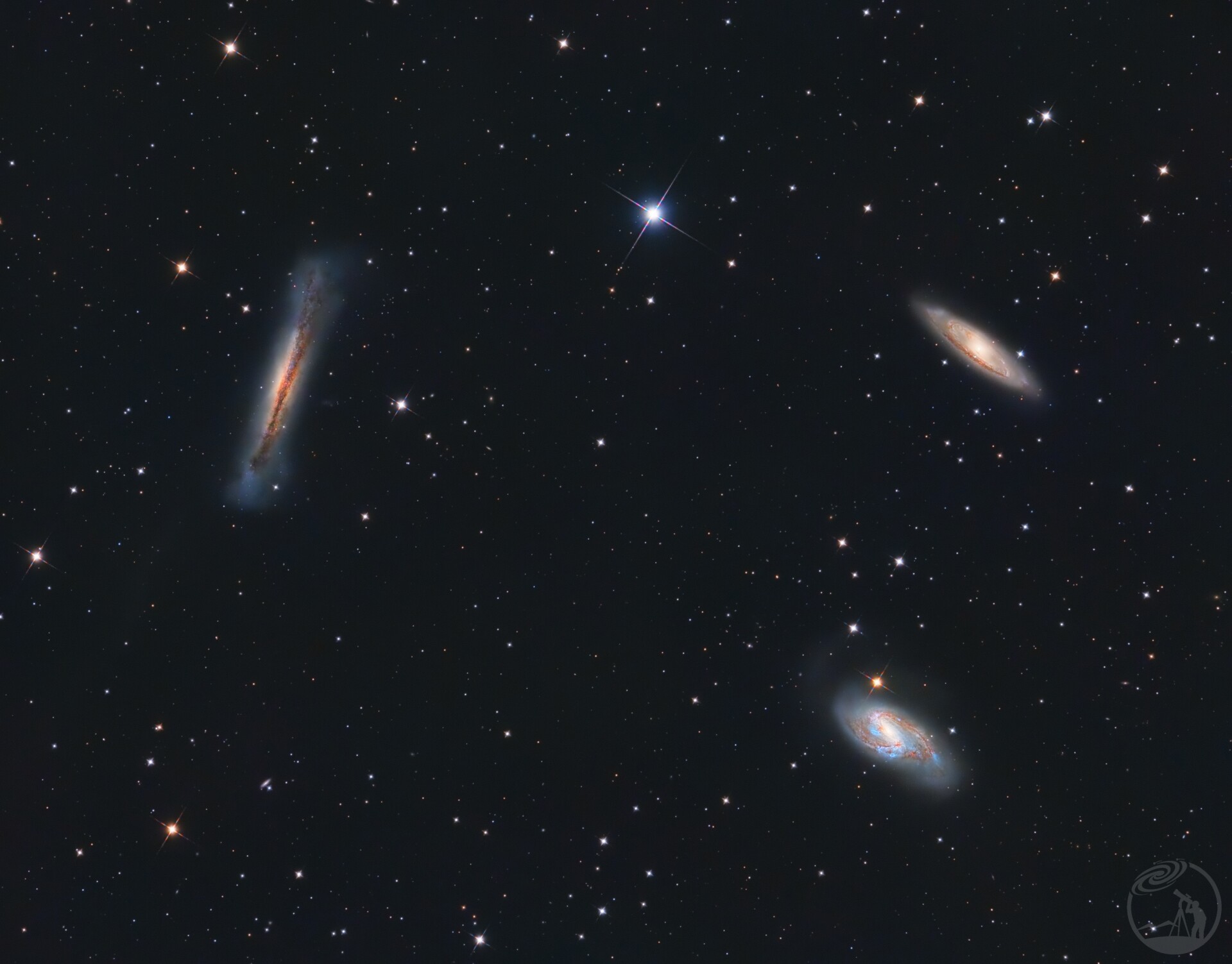 NGC3628、M65、M66狮子座三重奏