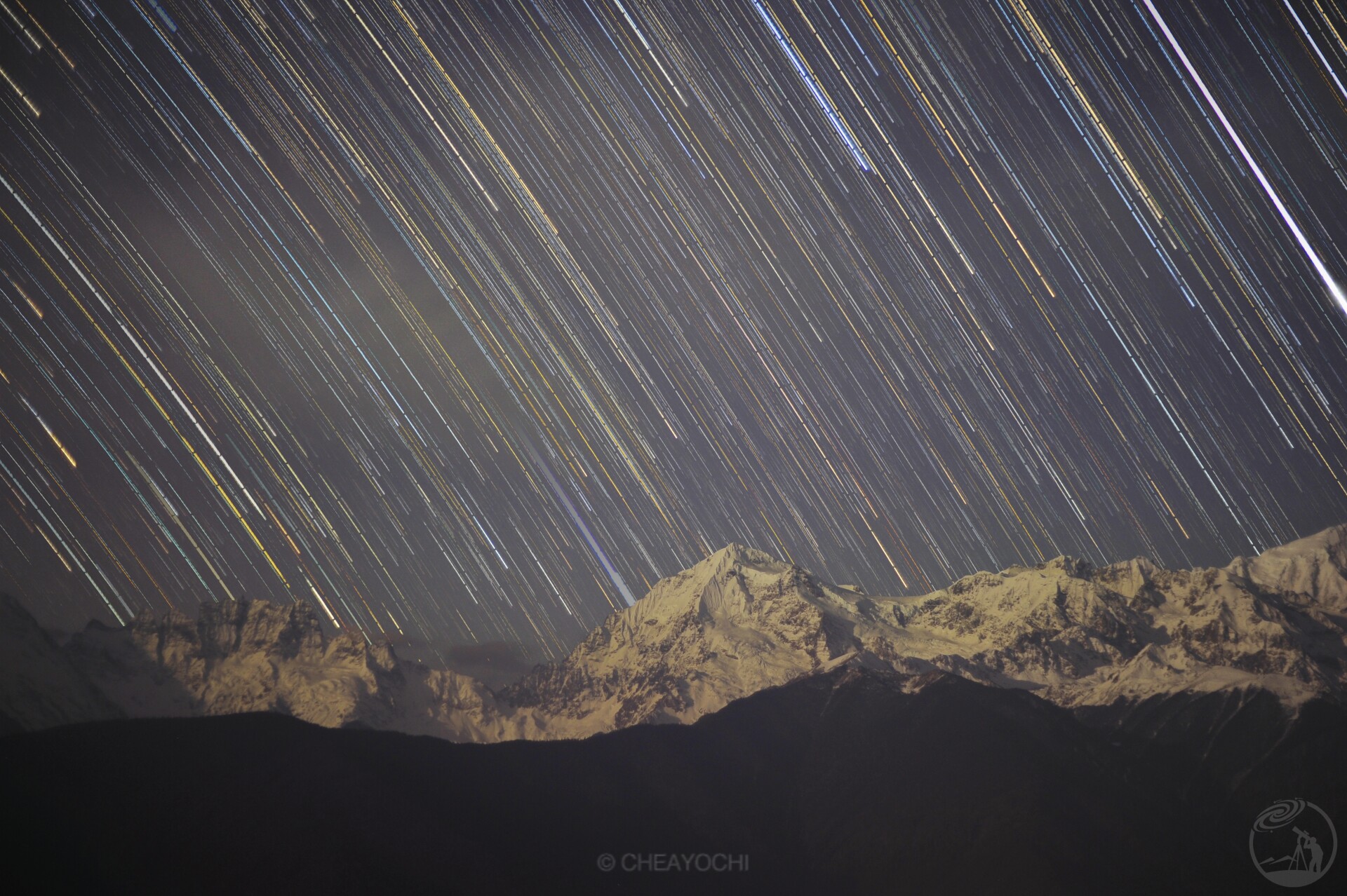 星轨下的梅里雪山