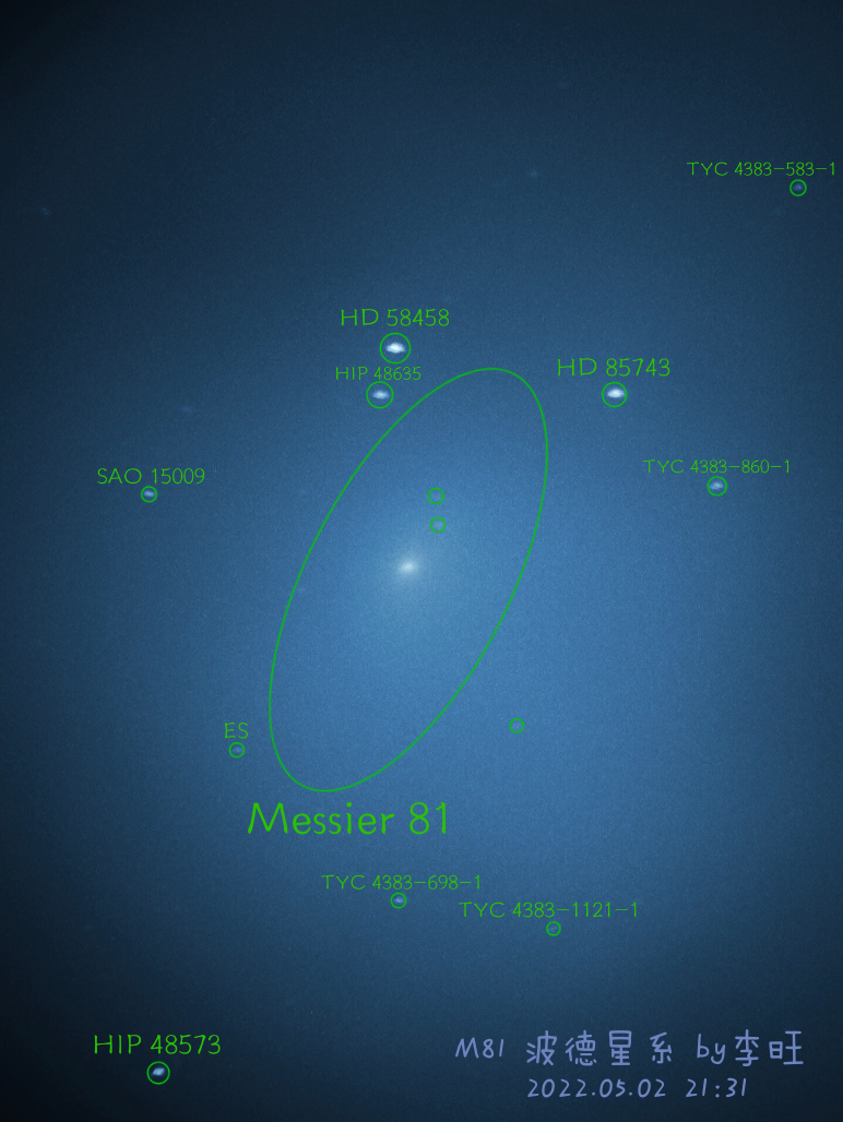 M81波德星系手动深空解析