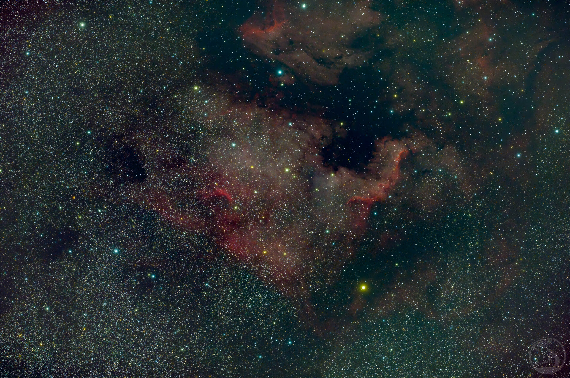 NGC7000北美洲星云（月光下）