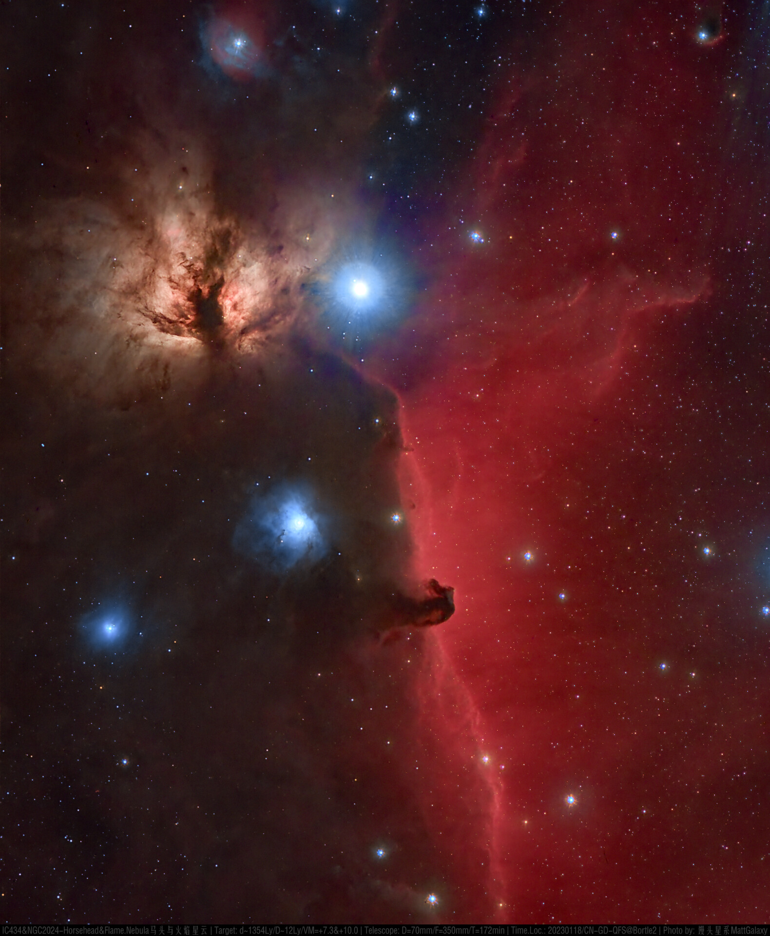 IC434&NGC2024-Horsehead&Flame.Nebula马头与火焰星云（V2）