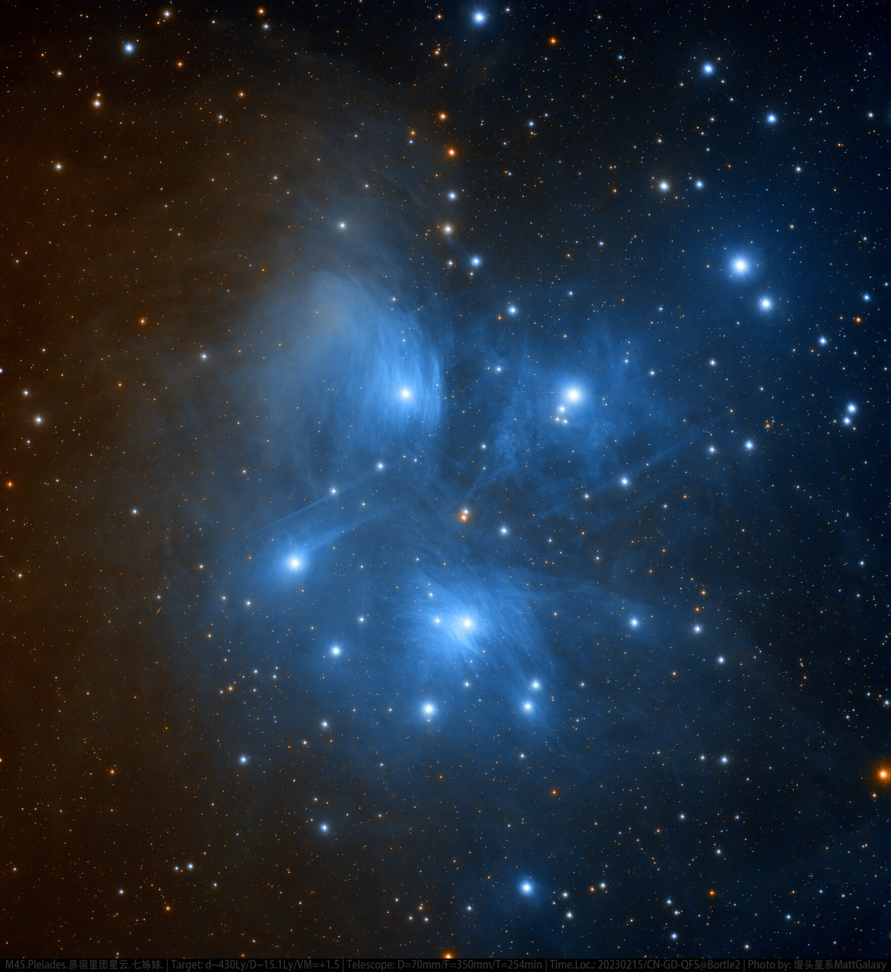 M45-Pleiades.昴宿星团星云.七姊妹（V2）