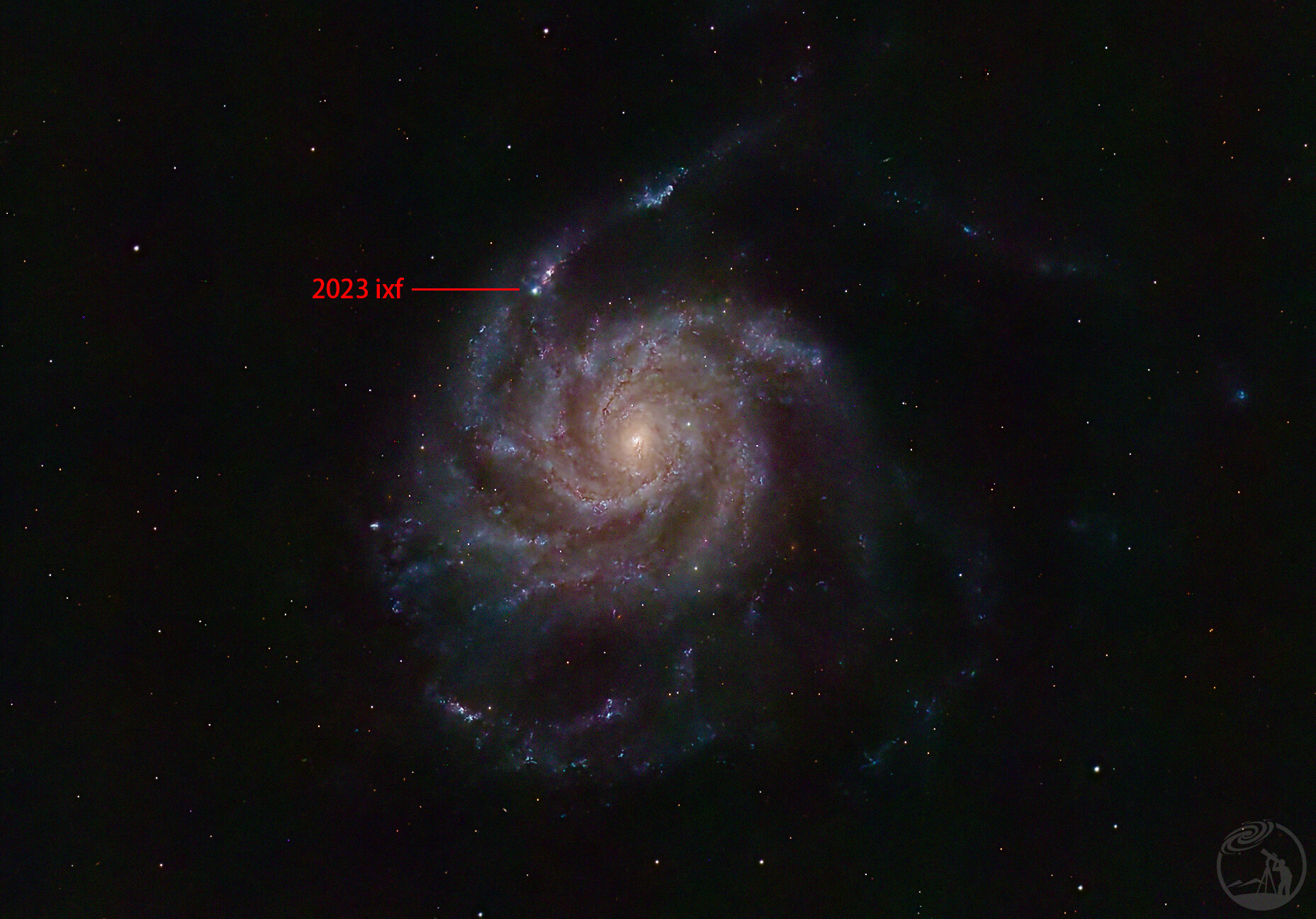 M101风车星系+2023ixf超新星