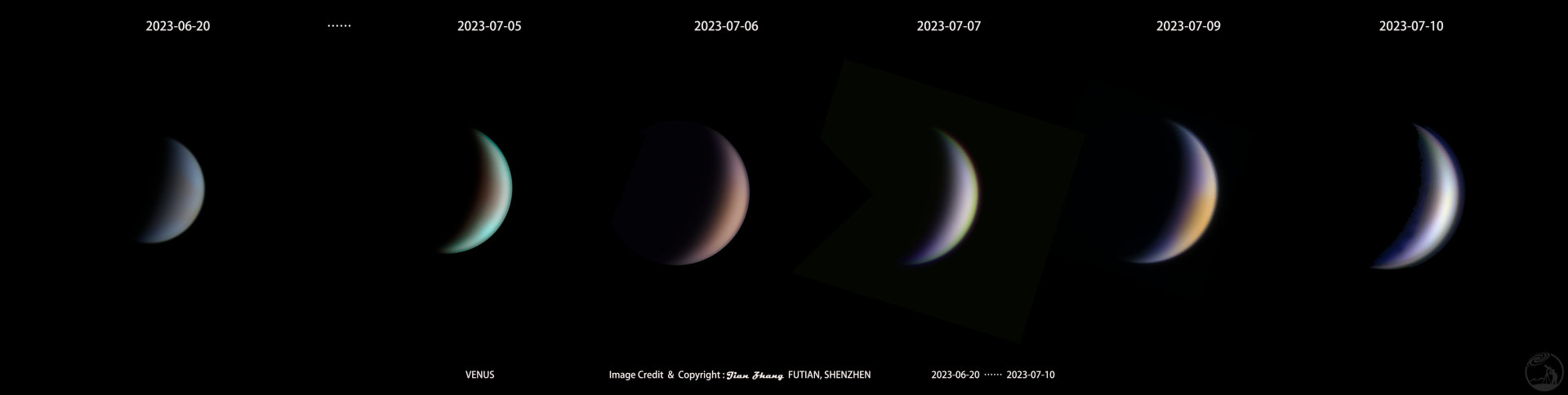 20天金星相位变化（0620-0710）