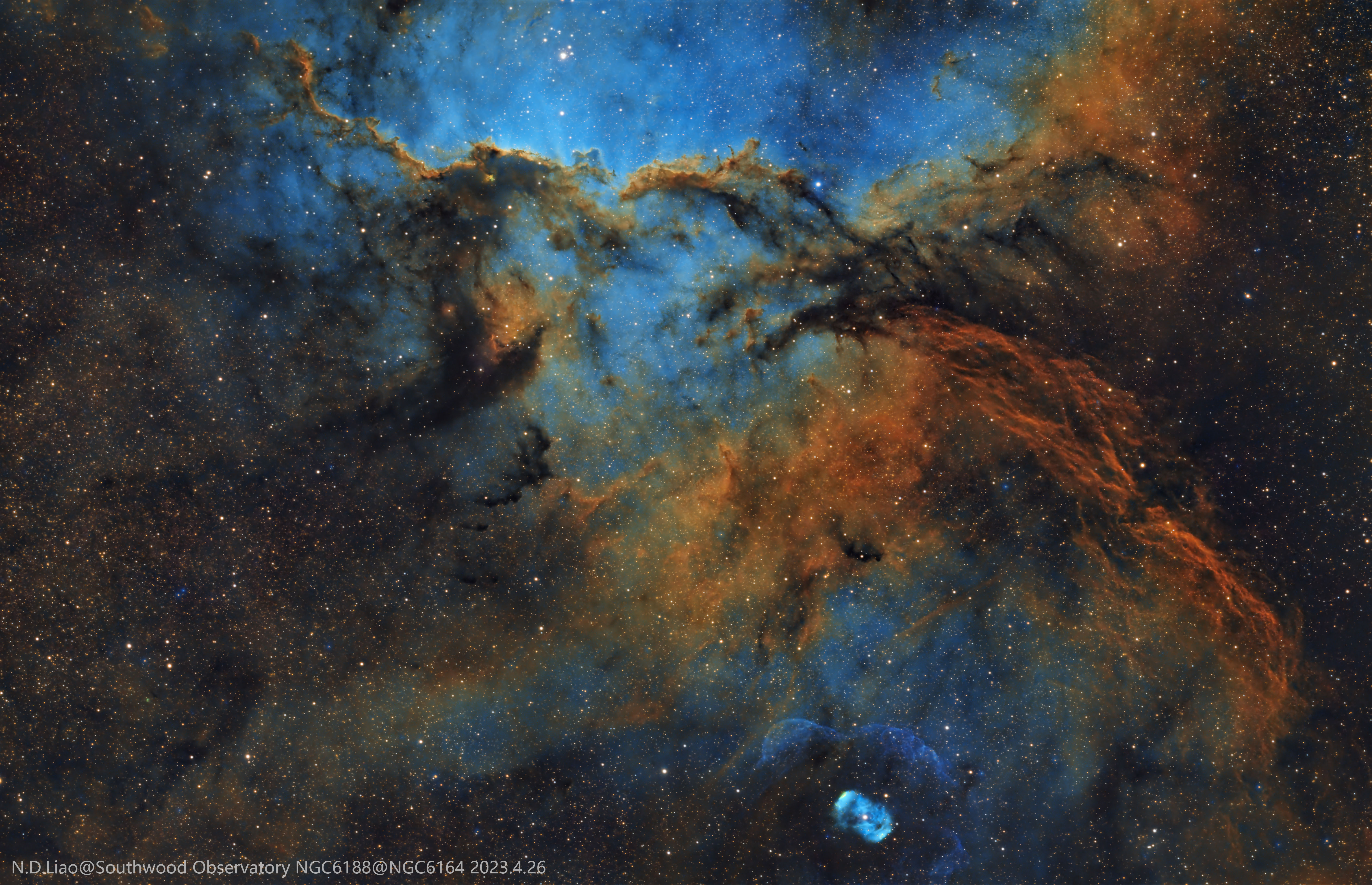 *极品素材*NGC6188，广东第一峰2级区，总曝光10小时