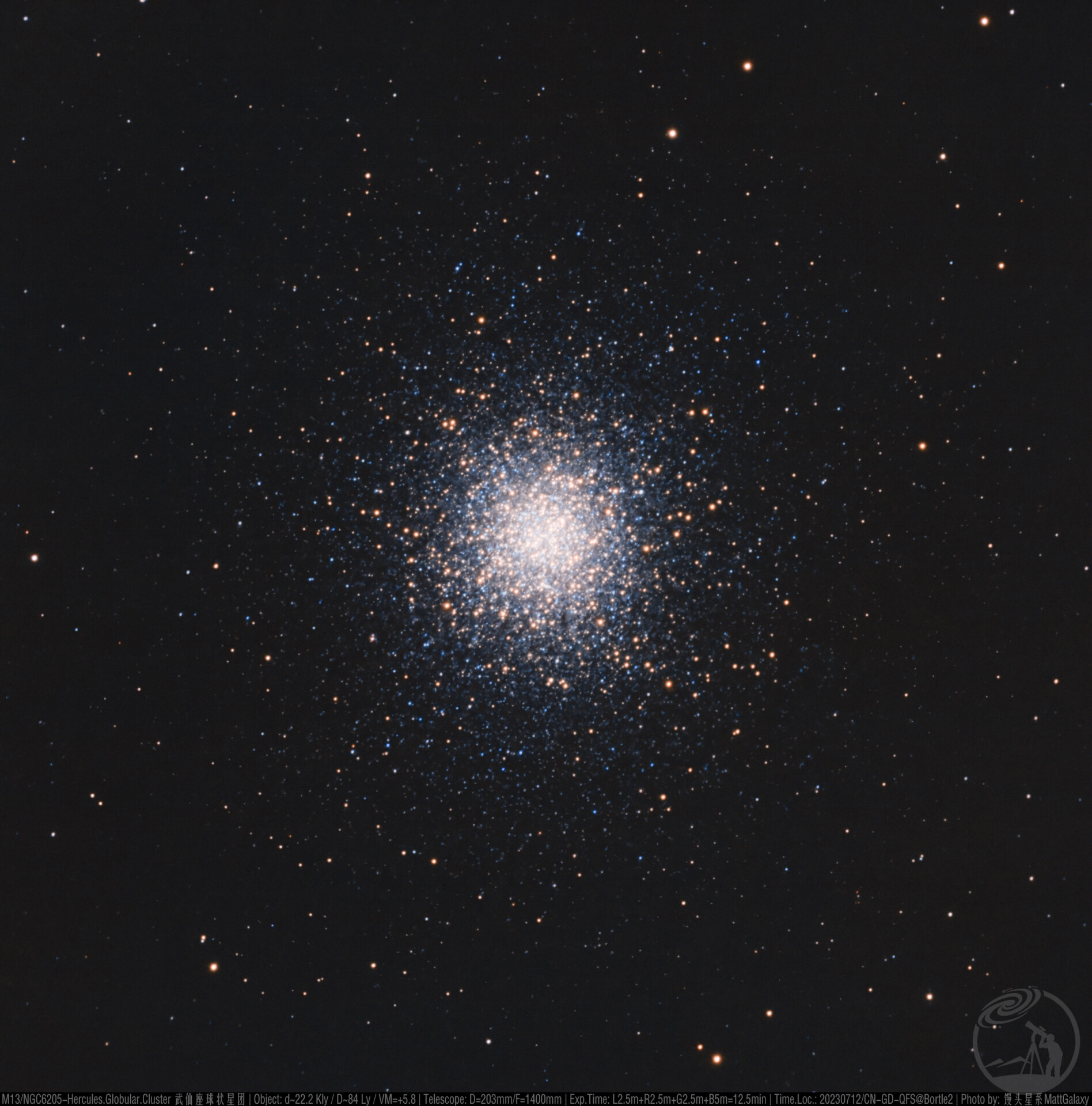 M13/NGC6205-Hercules.Globular.Cluster 武仙座球状星团