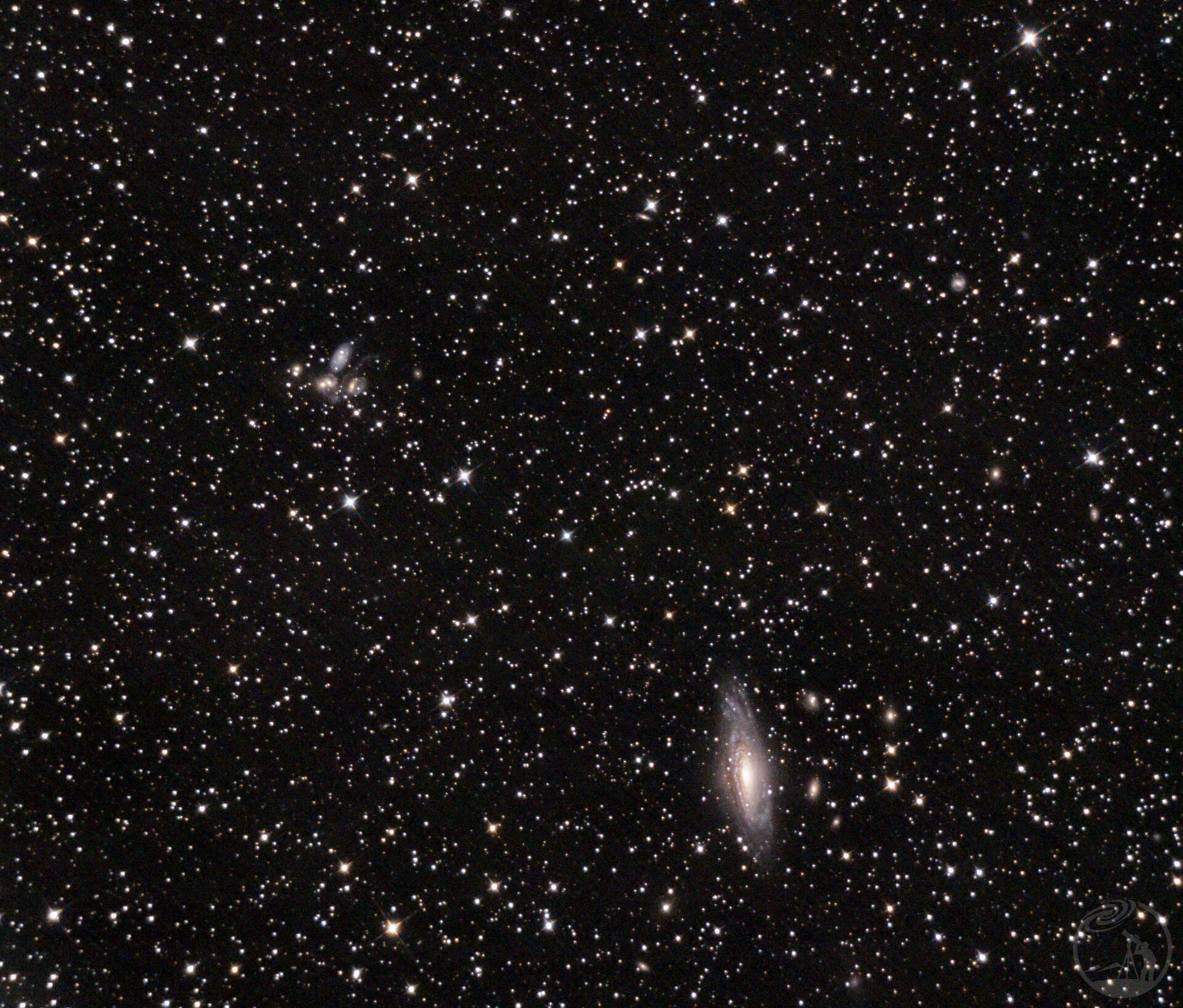 NGC7331(C30)&NGC7320 鹿舔星系群和斯蒂芬五重奏